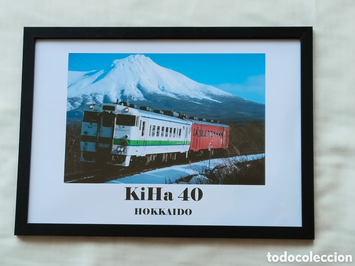 Fotograf&iacute;a antigua: Fotograf&iacute;a L&aacute;mina Enmarcada Tren Japon&eacute;s KiHa 40 Hokkaido (Jap&oacute;n) - Tama&ntilde;o A4