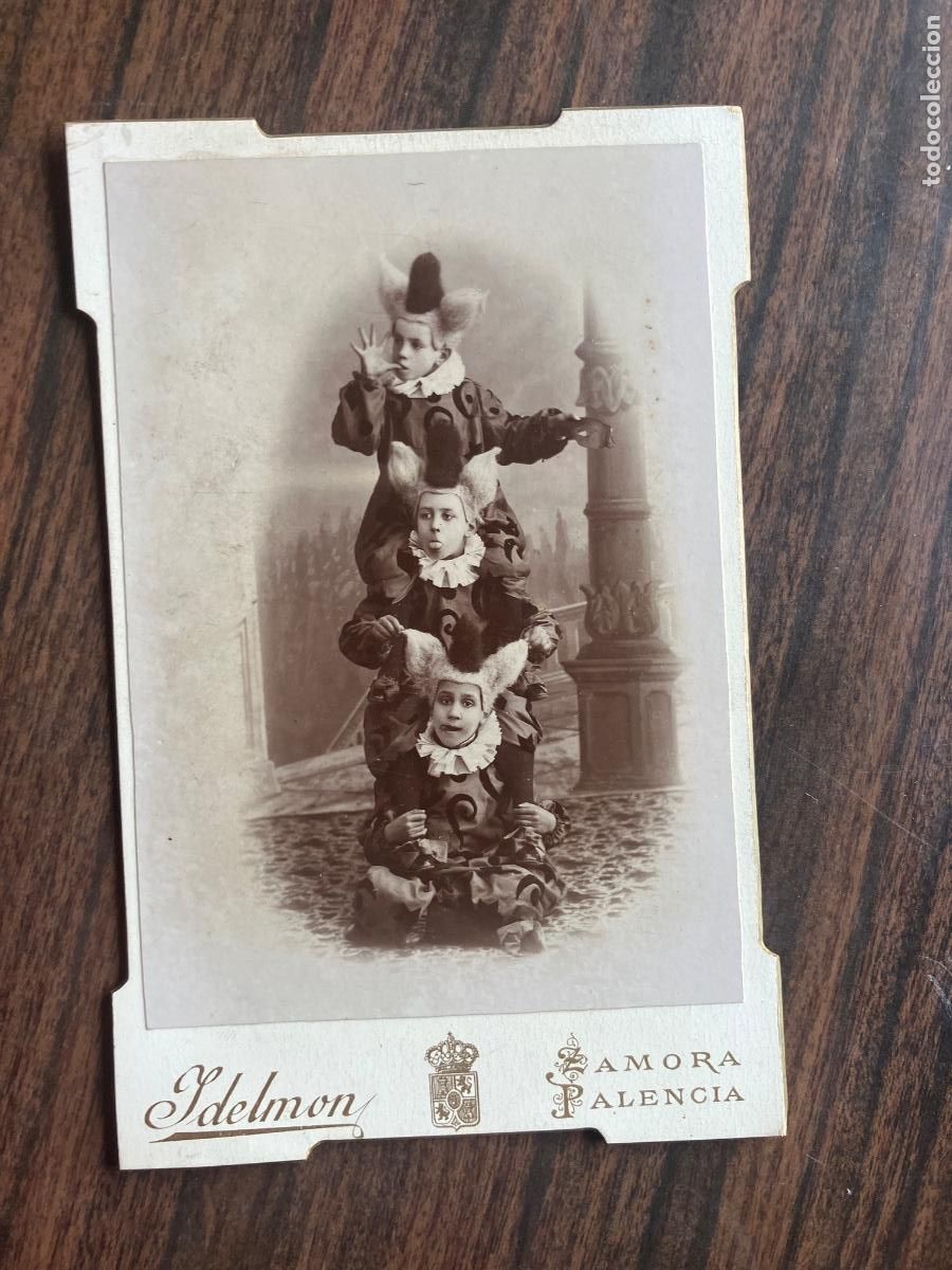 Fotograf&iacute;a antigua: FOTOGRAF&Iacute;A ANTIGUA IDELMON ZAMORA PALENCIA PAYASOS 10x16