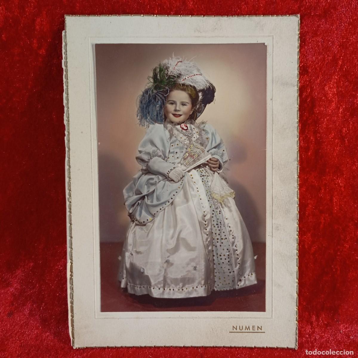 Fotograf&iacute;a antigua: FOTOGRAF&Iacute;A COLOREADA A MANO - PRECIOSA - NI&Ntilde;A CON PRECIOSO VESTIDO - NUMEN BARCELONA / 3577