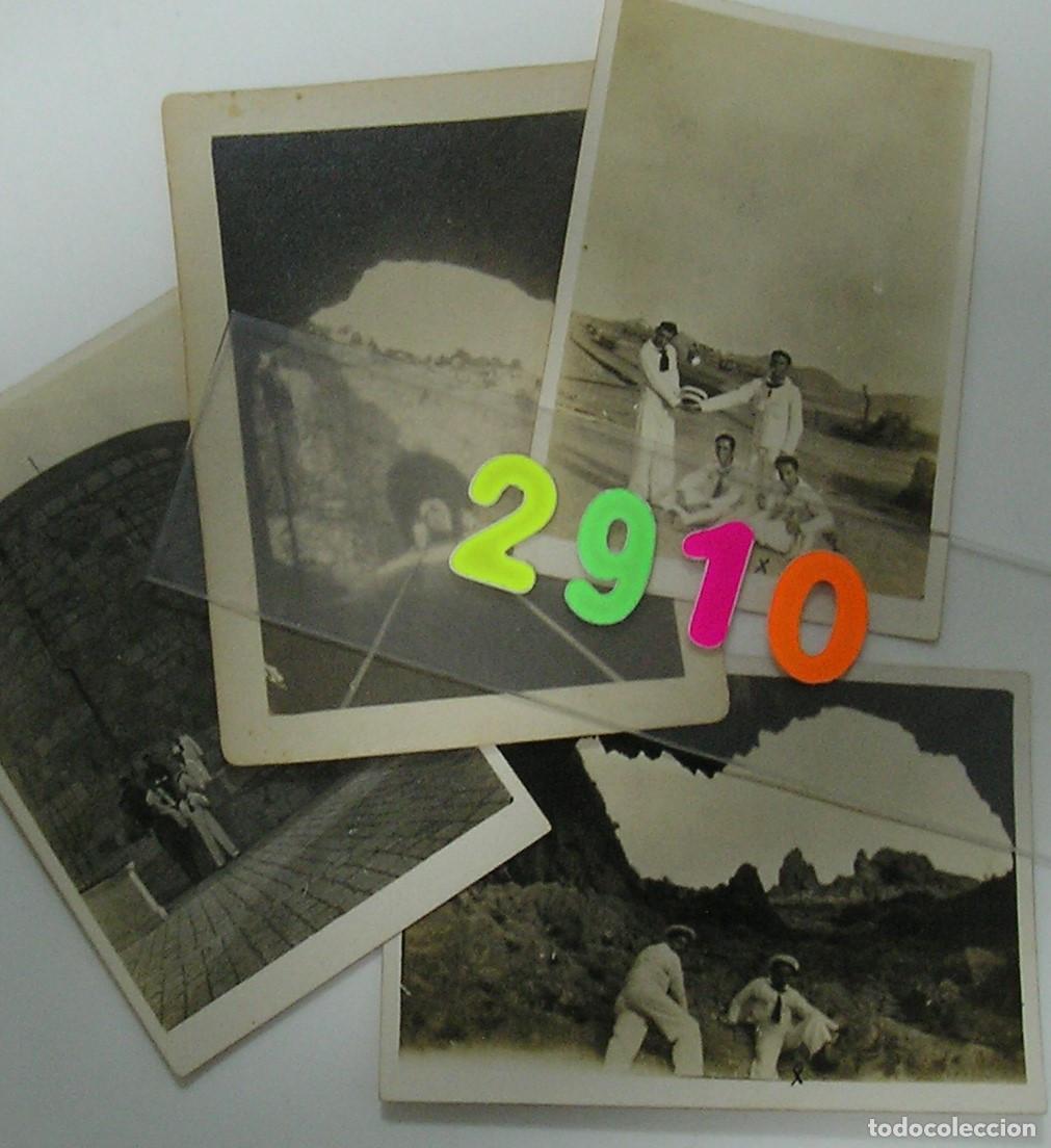 Fotograf&iacute;a antigua: FOTO FOTOGRAFIA LOTE DE 4 CARTAGENA 1927 MARINEROS MARINES CASTILLO DE SAN JULIAN (6-26)