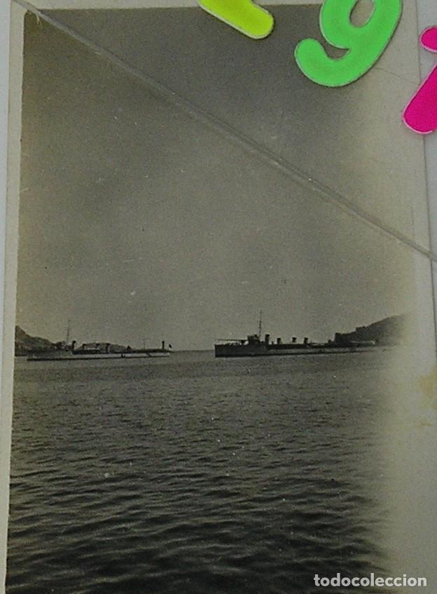 Fotograf&iacute;a antigua: ANTIGUA FOTO FOTOGRAFIA CARTAGENA 1927 PUERTO CON LOS DESTRUCTORES LAZAGA Y VELASCO (6-26)