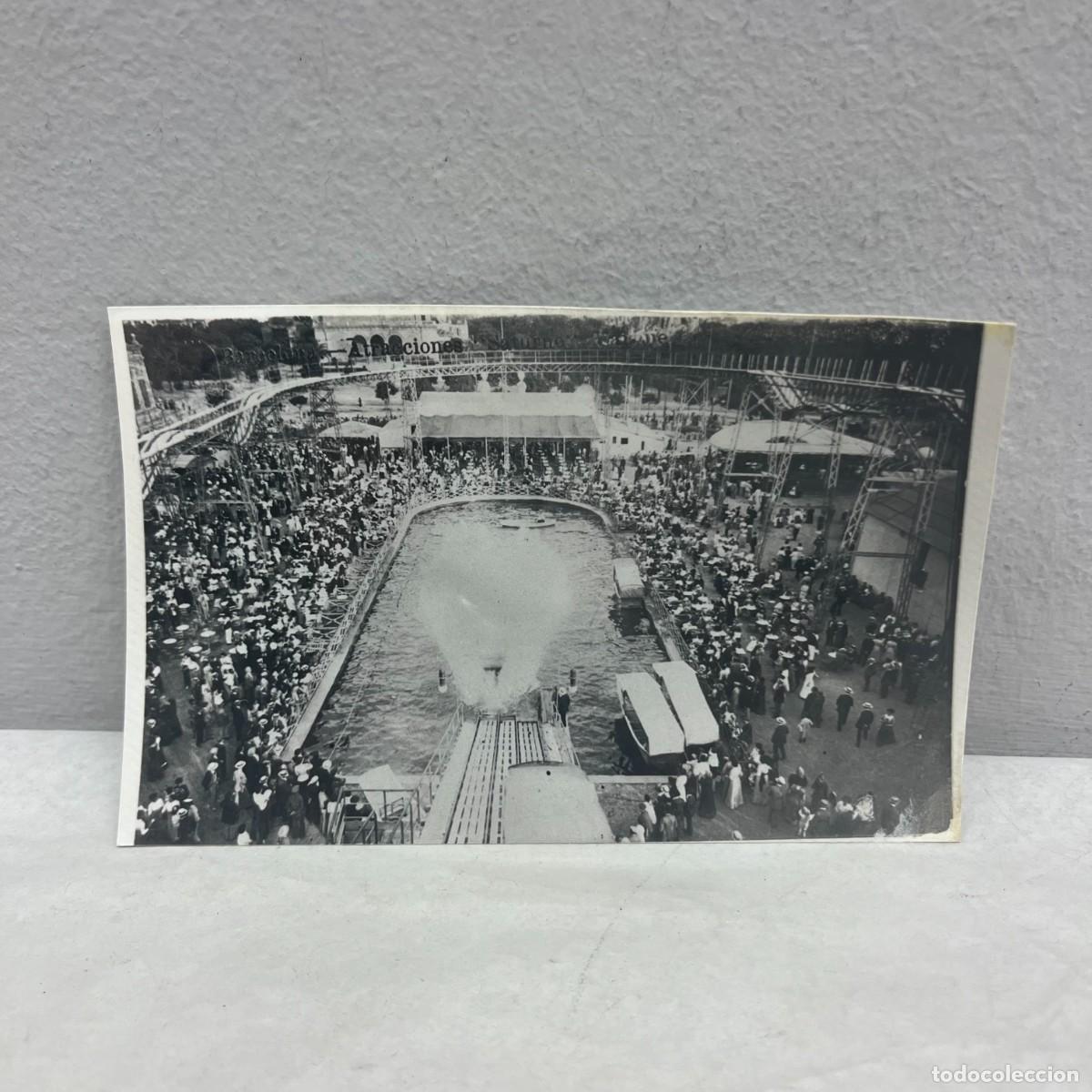 Fotograf&iacute;a antigua: ANTIGUA FOTOGRAFIA - PARK CIUTADELLA, SATURNO PARK, ATRACCI&Oacute; WATER-SHUTT - 1911 - 140 X 90 MM / 4658