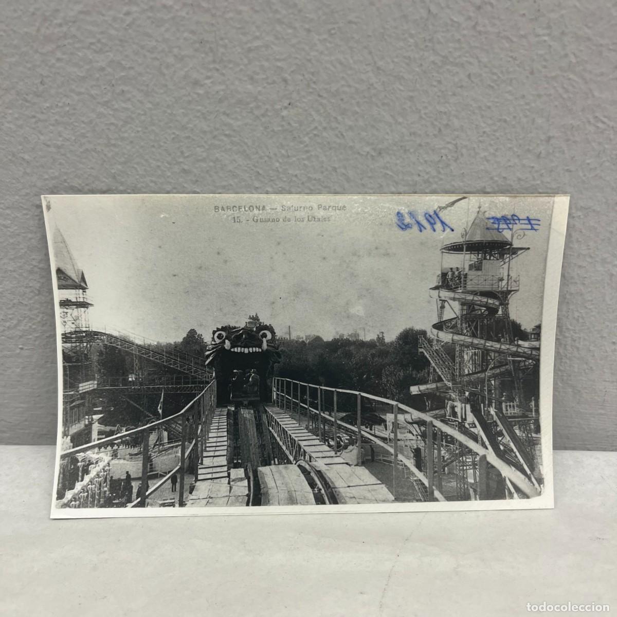 Fotograf&iacute;a antigua: ANTIGUA FOTOGRAFIA - PARK CIUTADELLA, SATURNO PARK - GUSANO DE LOS URALES- 1915 - 140 X 90 MM / 4663