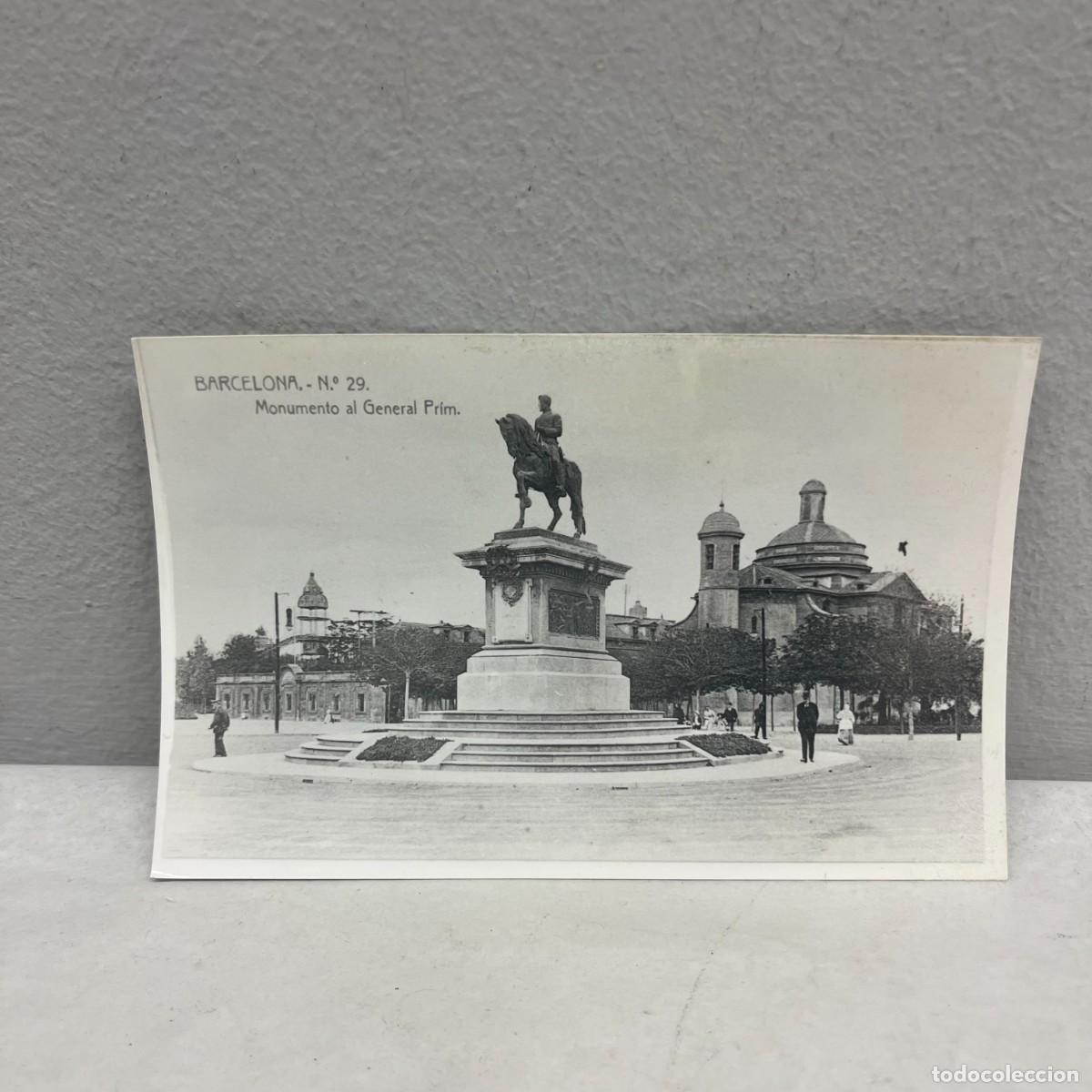 Fotograf&iacute;a antigua: ANTIGUA FOTOGRAFIA - PARC CIUTADELLA - MONUMENTO AL GENERAL PRIM - 1917 - 140 X 90 MM / 4677