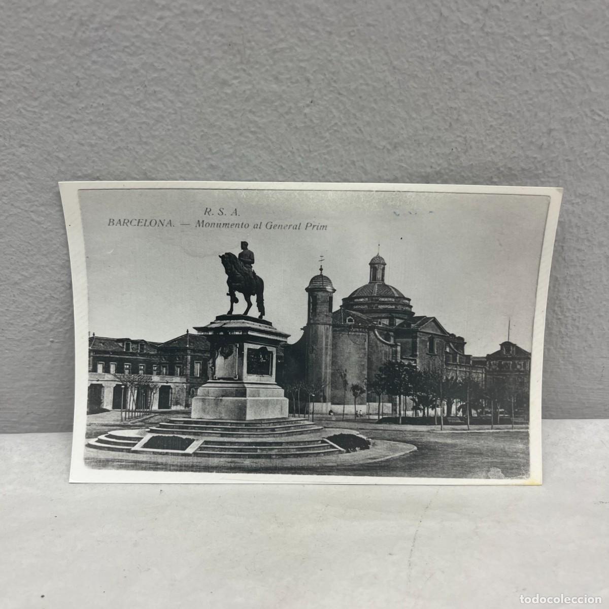 Fotograf&iacute;a antigua: ANTIGUA FOTOGRAFIA - PARK CIUTADELLA - MONUMENTO AL GENERAL PRIM - DESPR&Eacute;S 1921 - 140 X 90 MM / 4679