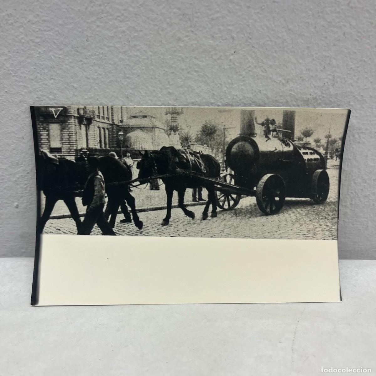 Fotograf&iacute;a antigua: ANTIGUA FOTOGRAFIA - ELEMENTS DE NETEJA - MAQUINA DE ALQUITRANAR - 1913 - 140 X 90 MM / 4929