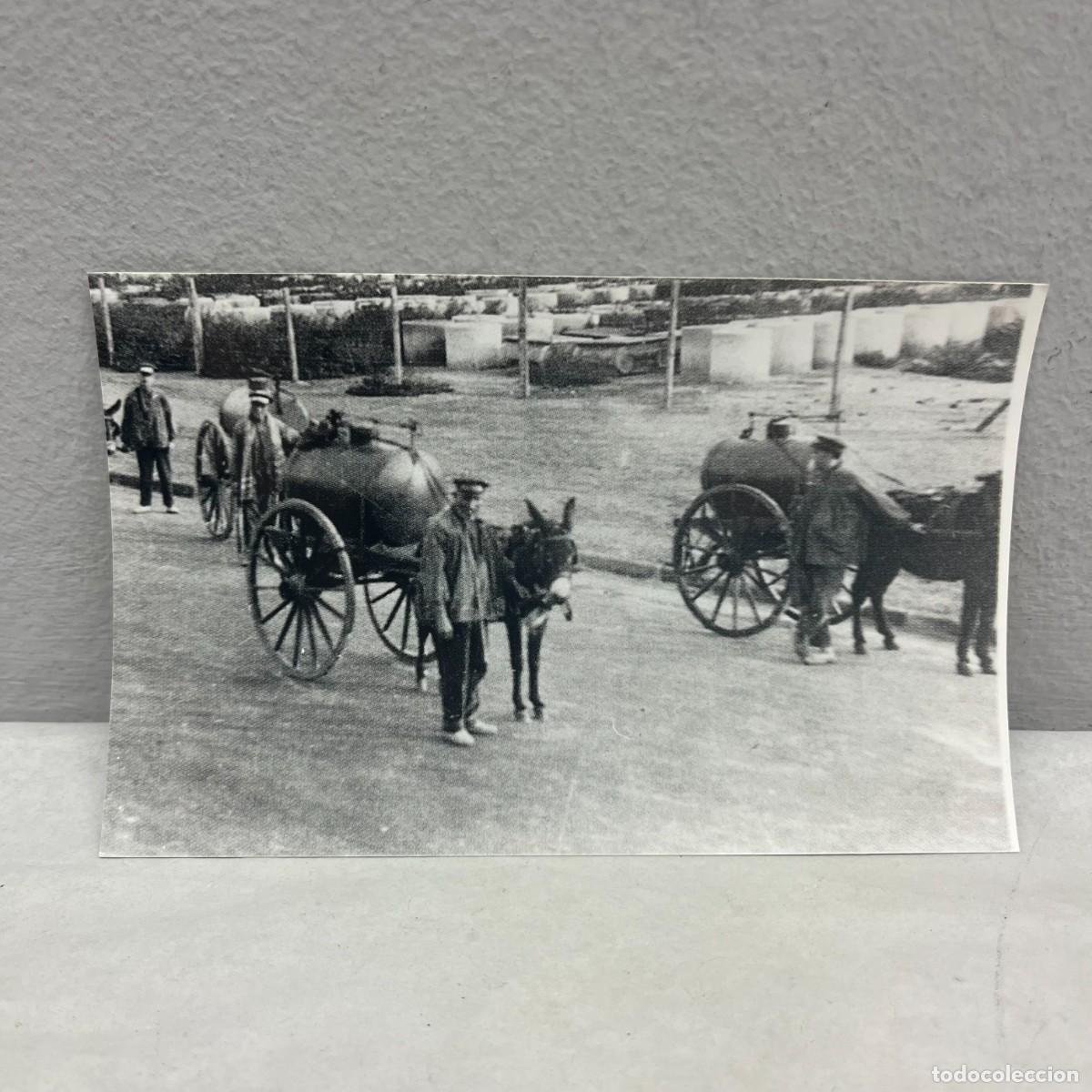 Fotograf&iacute;a antigua: ANTIGUA FOTOGRAFIA - BRIGADA DE TRABAJO - CARROS CISTENA - 1910 - 140 X 90 MM / 4932