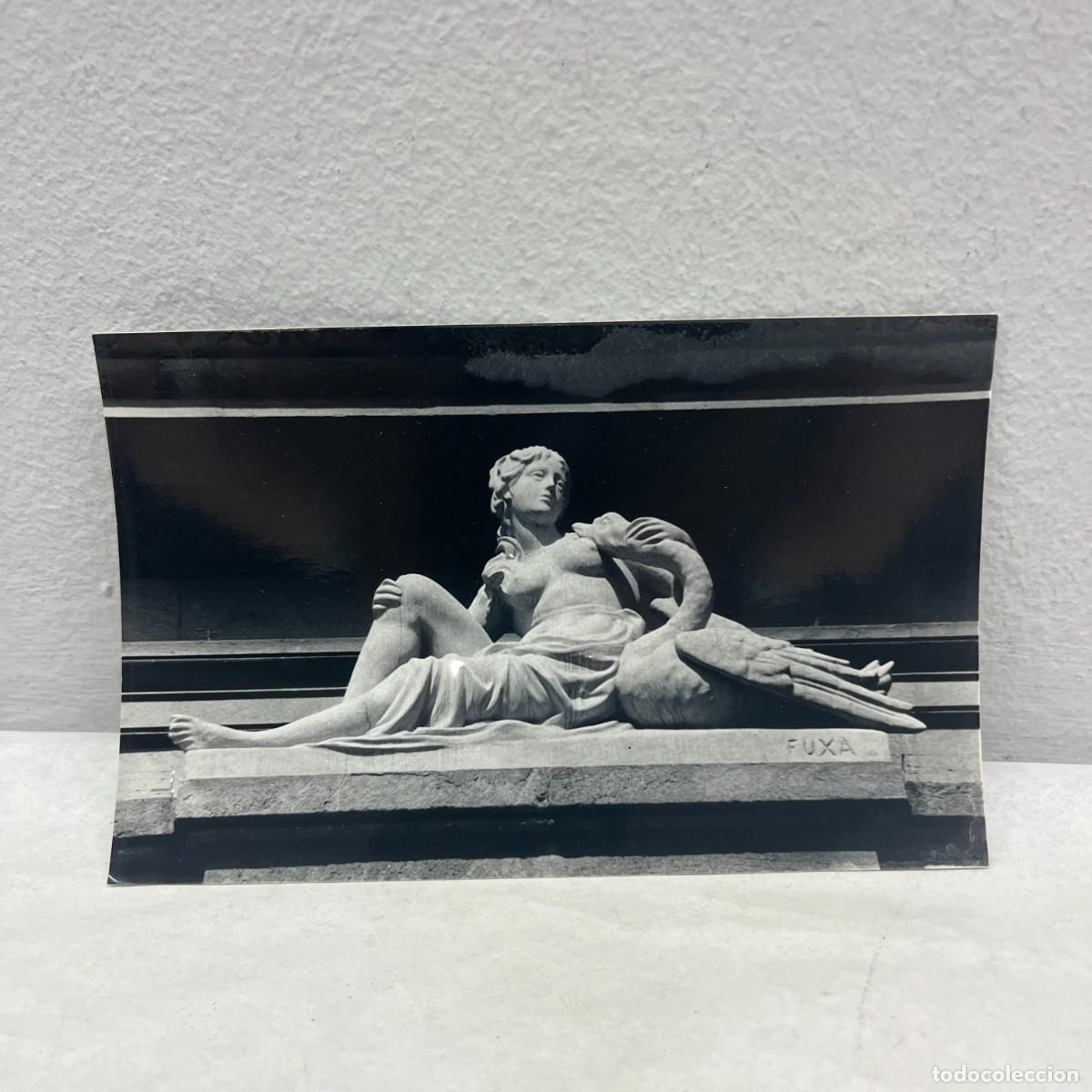 Fotograf&iacute;a antigua: ANTIGUA FOTOGRAFIA - LEDA Y CISNE CASCADA MONUMENTAL - PARQUE CIUTADELLA - 1993 - 140 X 90 MM / 4952
