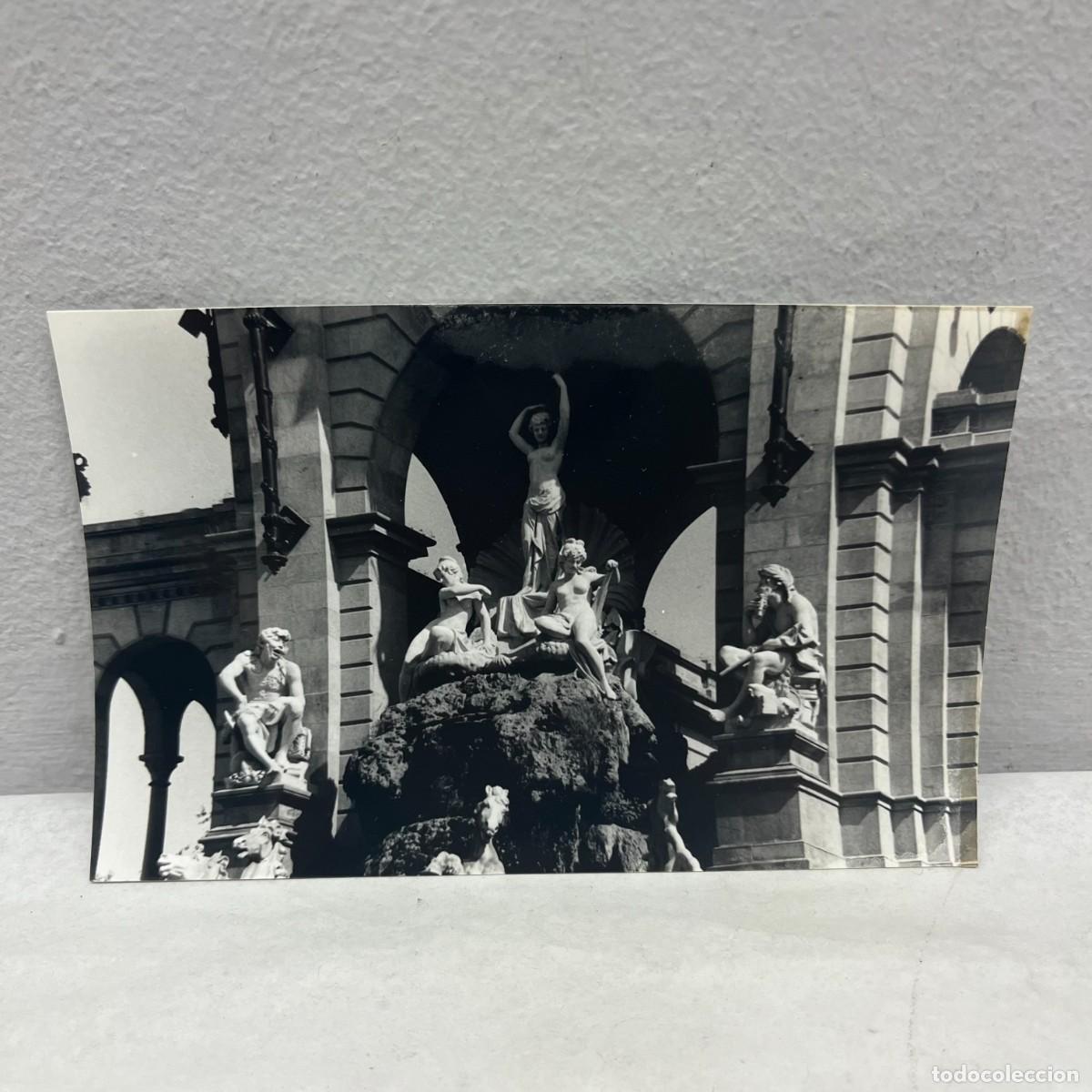 Fotograf&iacute;a antigua: ANTIGUA FOTOGRAFIA - NACIMIENTO DE VENUS CASCADA MONUMENTAL - PARQUE CIUTADELLA - 140 X 90 MM / 4954