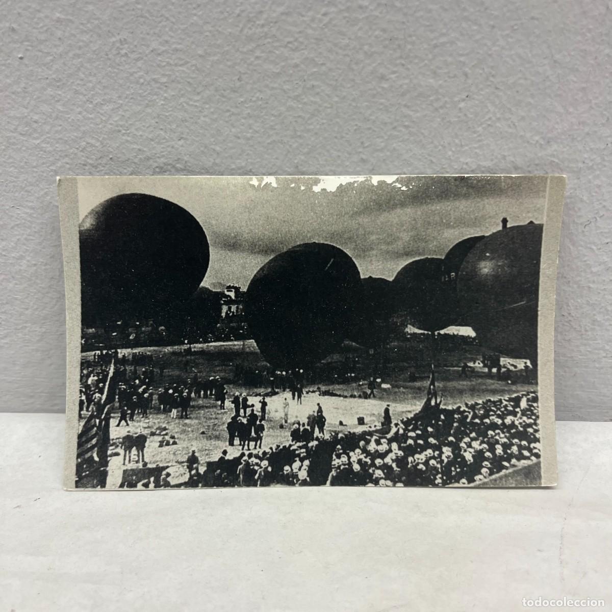 Fotograf&iacute;a antigua: ANTIGUA FOTOGRAFIA - CURSA DE GLOBOS AL POBLE NOU - TERRENYS DEL GAS - 1907 - 140 X 90 MM / 4989