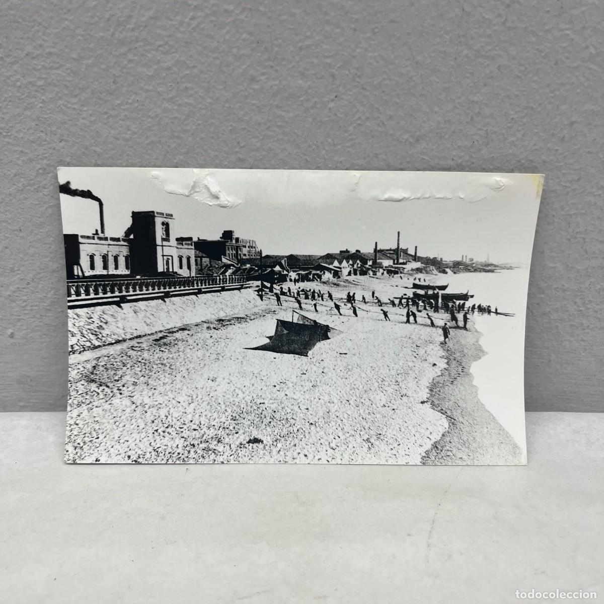 Fotograf&iacute;a antigua: ANTIGUA FOTOGRAFIA - PLATJA POBLE NOU - PLAYA - BARCAS - PRINCIPIOS S. XX - 140 X 90 MM / 4991