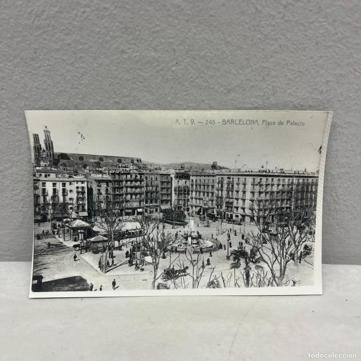 Fotograf&iacute;a antigua: ANTIGUA FOTOGRAFIA - PANORAMICA PLAZA DE PALACIO - BARCELONA - 1900 - 140 X 90 MM / 5002