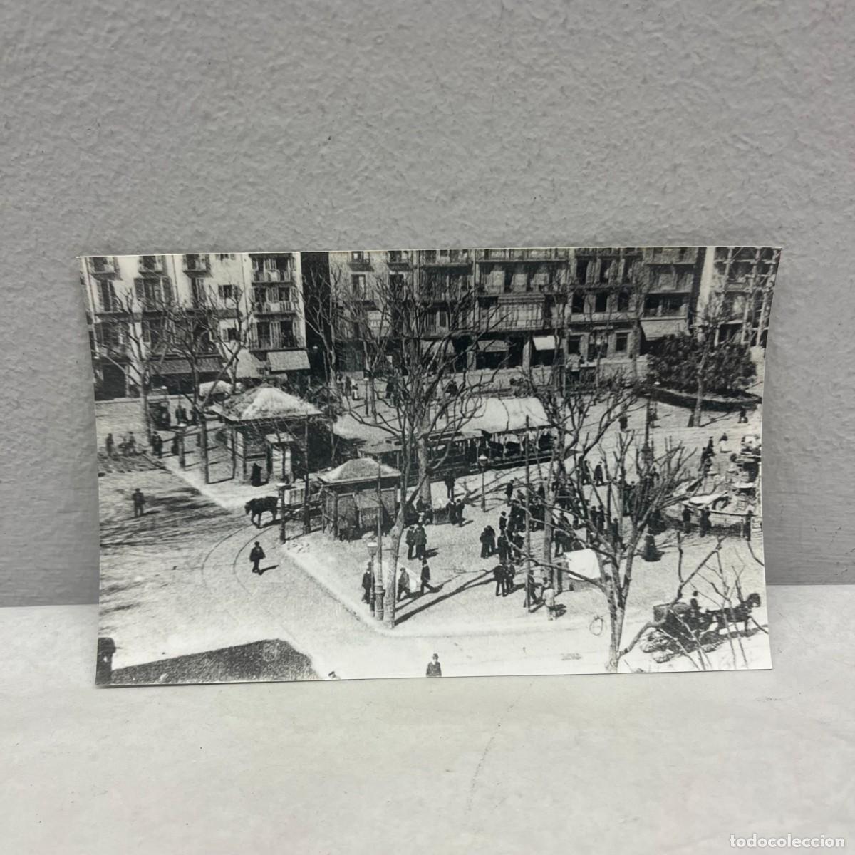 Fotografia antiga: ANTIGUA FOTOGRAFIA - PANORAMICA PLAZA DE PALACIO - BARCELONA - 1900 - 140 X 90 MM / 5004