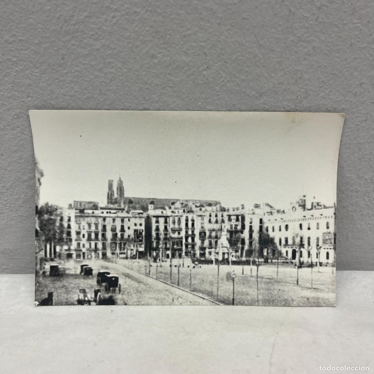 Fotograf&iacute;a antigua: ANTIGUA FOTOGRAFIA - PANORAMICA PLA DE PALAU - PLAZA PALACIO - BARCELONA - 140 X 90 MM / 5009