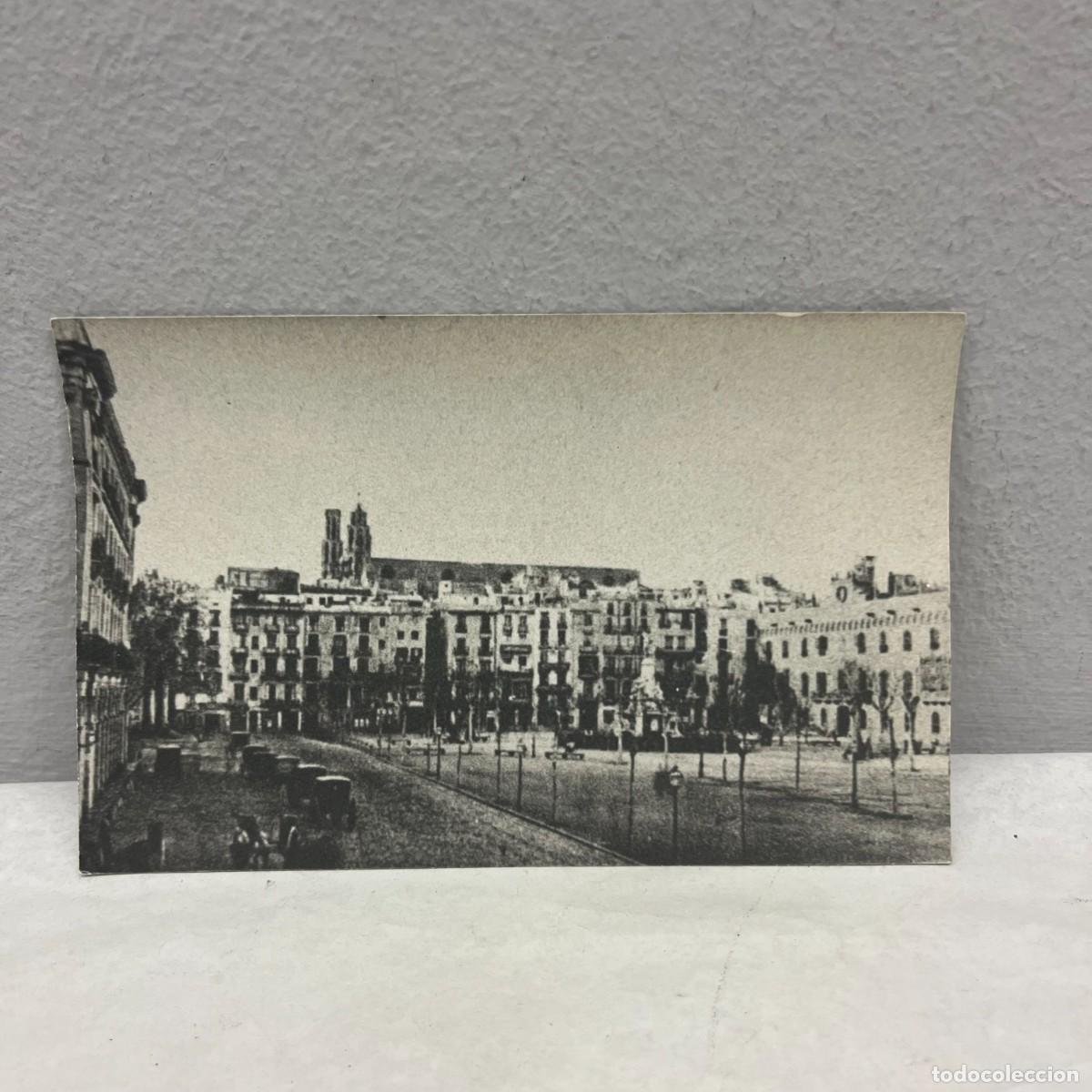 Fotograf&iacute;a antigua: ANTIGUA FOTOGRAFIA - PANORAMICA PLA DE PALAU - PLAZA PALACIO - BARCELONA - 1870 - 140 X 90 MM / 5010