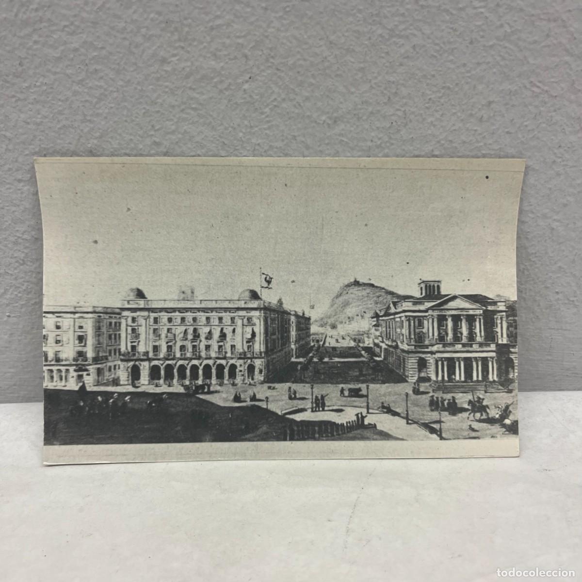 Fotograf&iacute;a antigua: ANTIGUA FOTOGRAFIA - AQUARELA - PLA&Ccedil;A PALAU I MURALLA DE MAR - 1859 - 140 X 90 MM / 5013