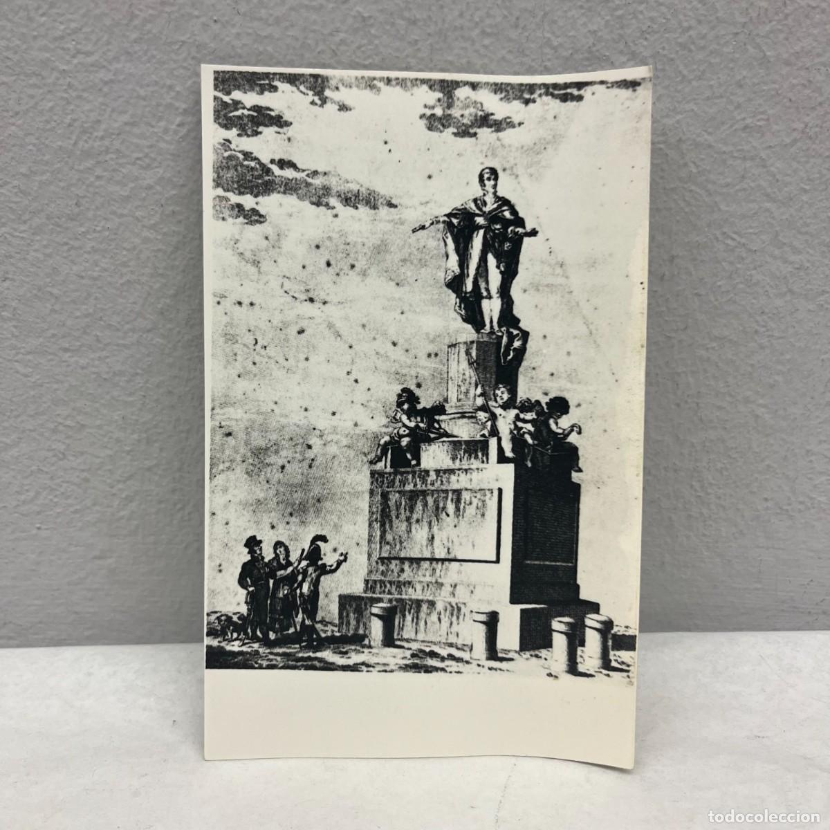 Fotograf&iacute;a antigua: ANTIGUA FOTOGRAFIA - ESTATUA DE FERRAN VII - PLA DEL PALAU - GRAVADO HISTORICO - 140 X 90 MM / 5017