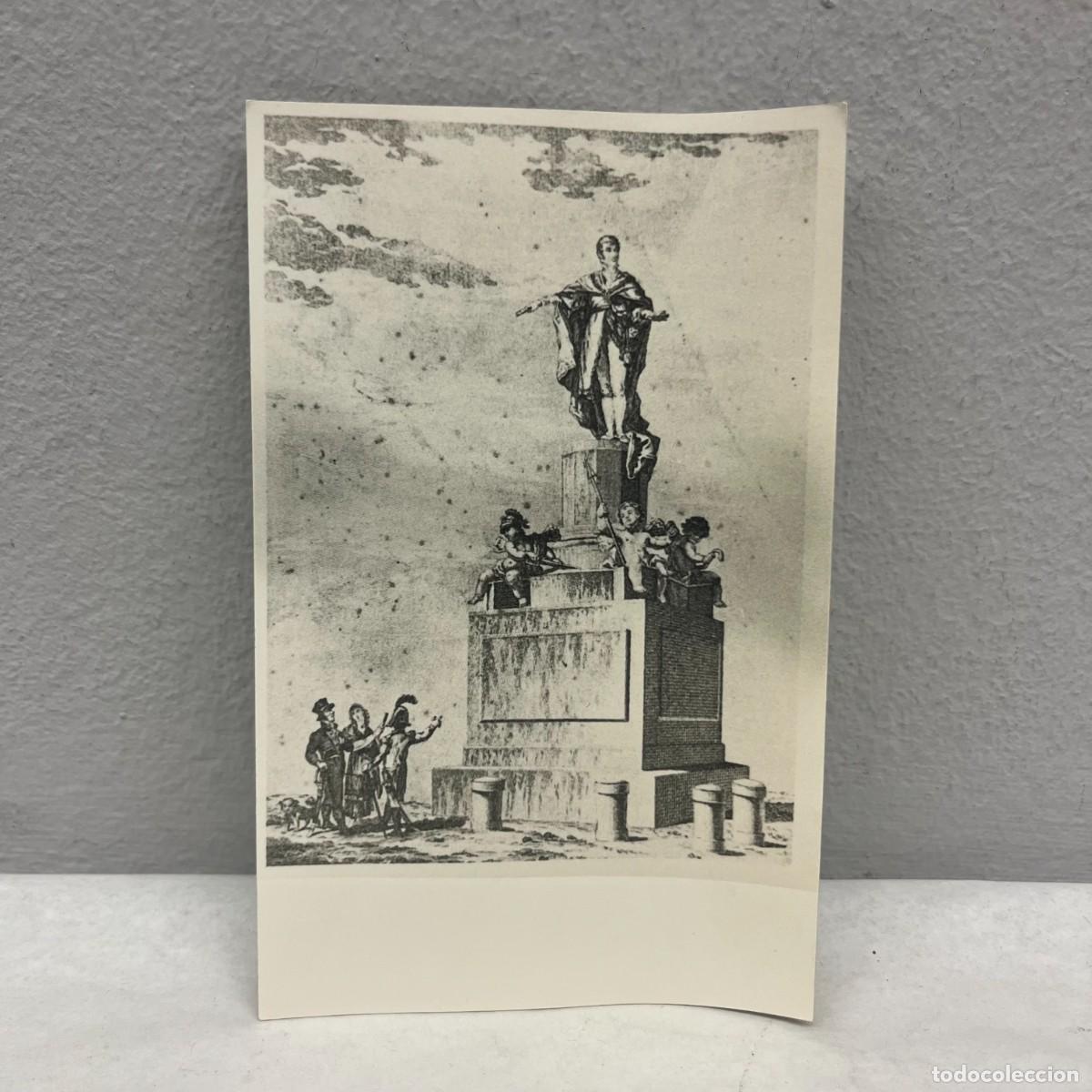 Fotograf&iacute;a antigua: ANTIGUA FOTOGRAFIA - ESTATUA DE FERRAN VII - PLA DEL PALAU - GRAVADO HISTORICO - 140 X 90 MM / 5018