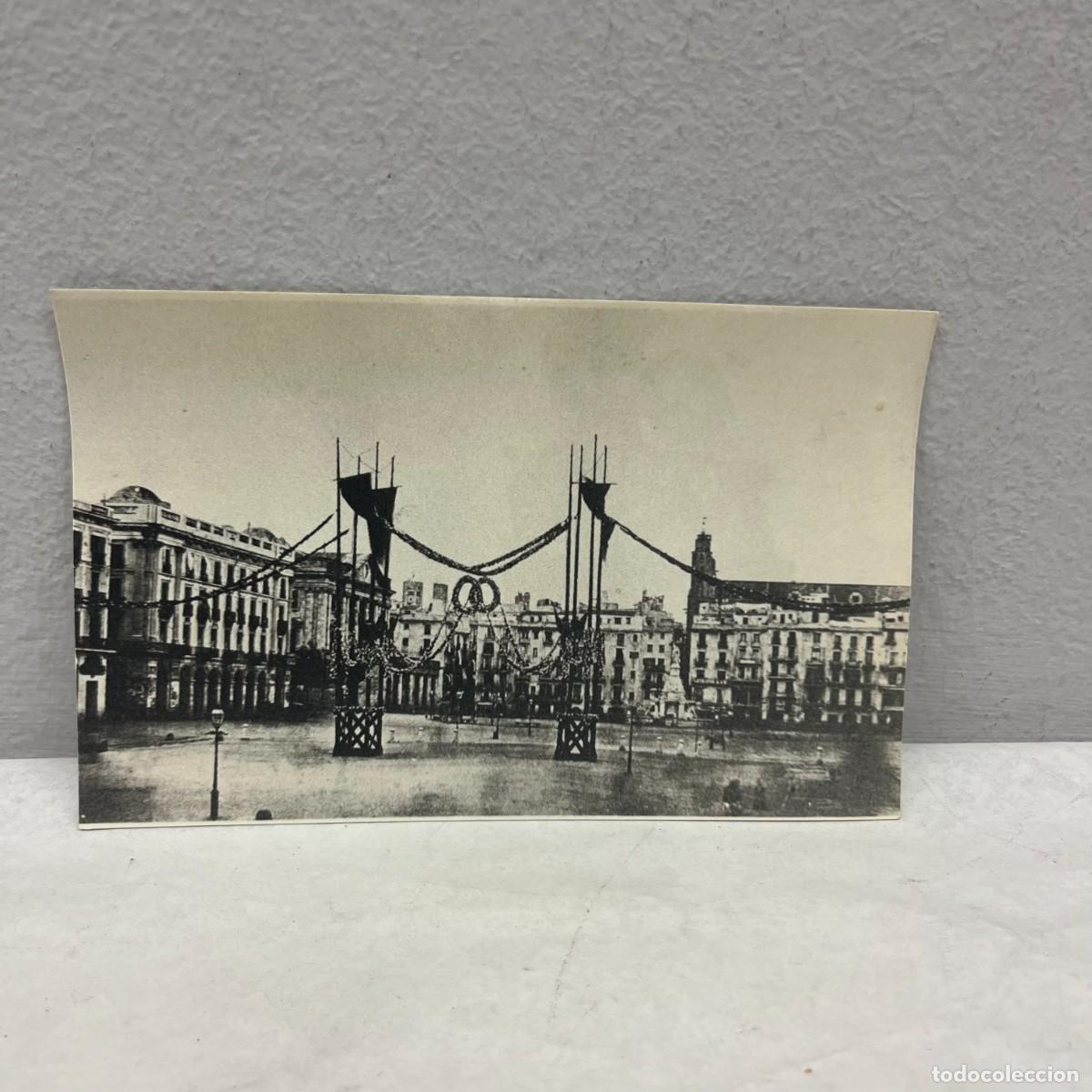 Fotograf&iacute;a antigua: ANTIGUA FOTOGRAFIA - PLA&Ccedil;A DEL PALAU - DECORACI&Oacute;N MONUMENTAL - BARCELONA - 1888 - 140 X 90 MM / 5021
