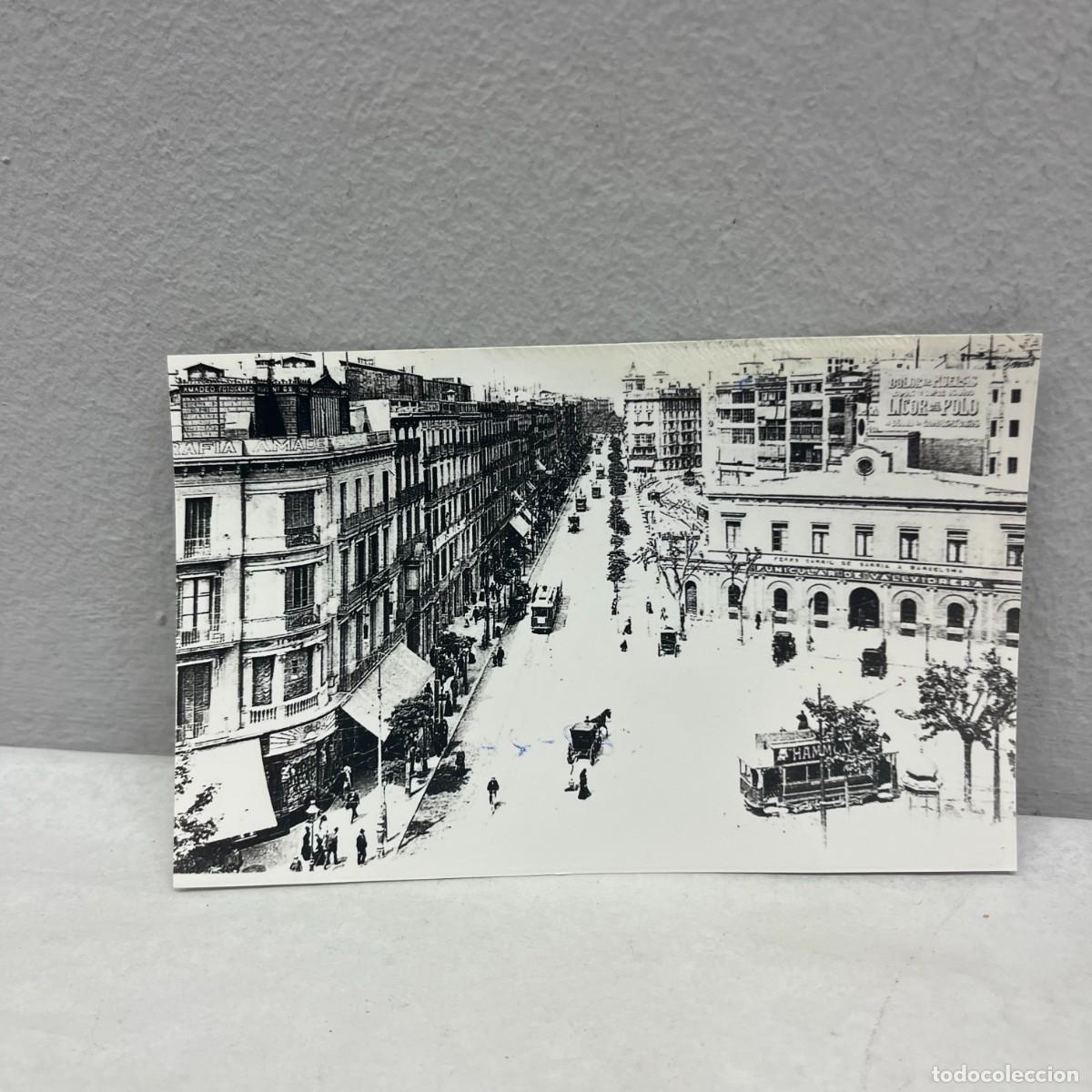 Fotograf&iacute;a antigua: ANTIGUA FOTOGRAFIA - CALLE PELAI - PLAZA CATALUNYA - BARCELONA - 1909 - 140 X 90 MM / 5054