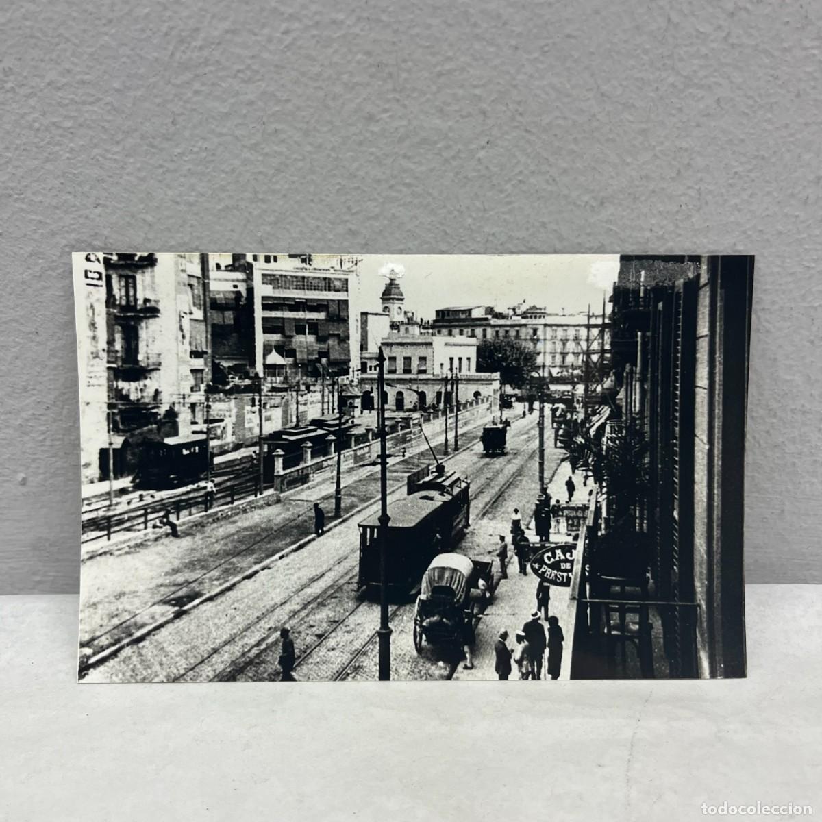 Fotograf&iacute;a antigua: ANTIGUA FOTOGRAFIA - CALLE PELAI - TRAMVIA - BARCELONA - 1908 - 140 X 90 MM / 5057