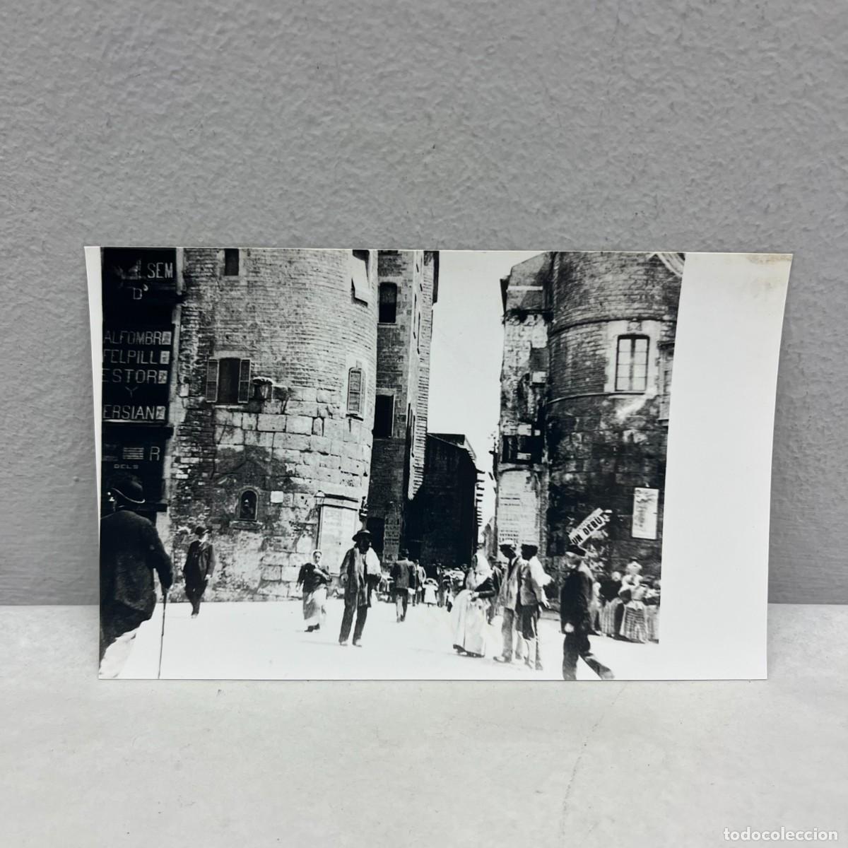 Fotograf&iacute;a antigua: ANTIGUA FOTOGRAFIA - PANORAMICA PLA&Ccedil;A NOVA - BARCELONA - 1900 - 140 X 90 MM / 5100
