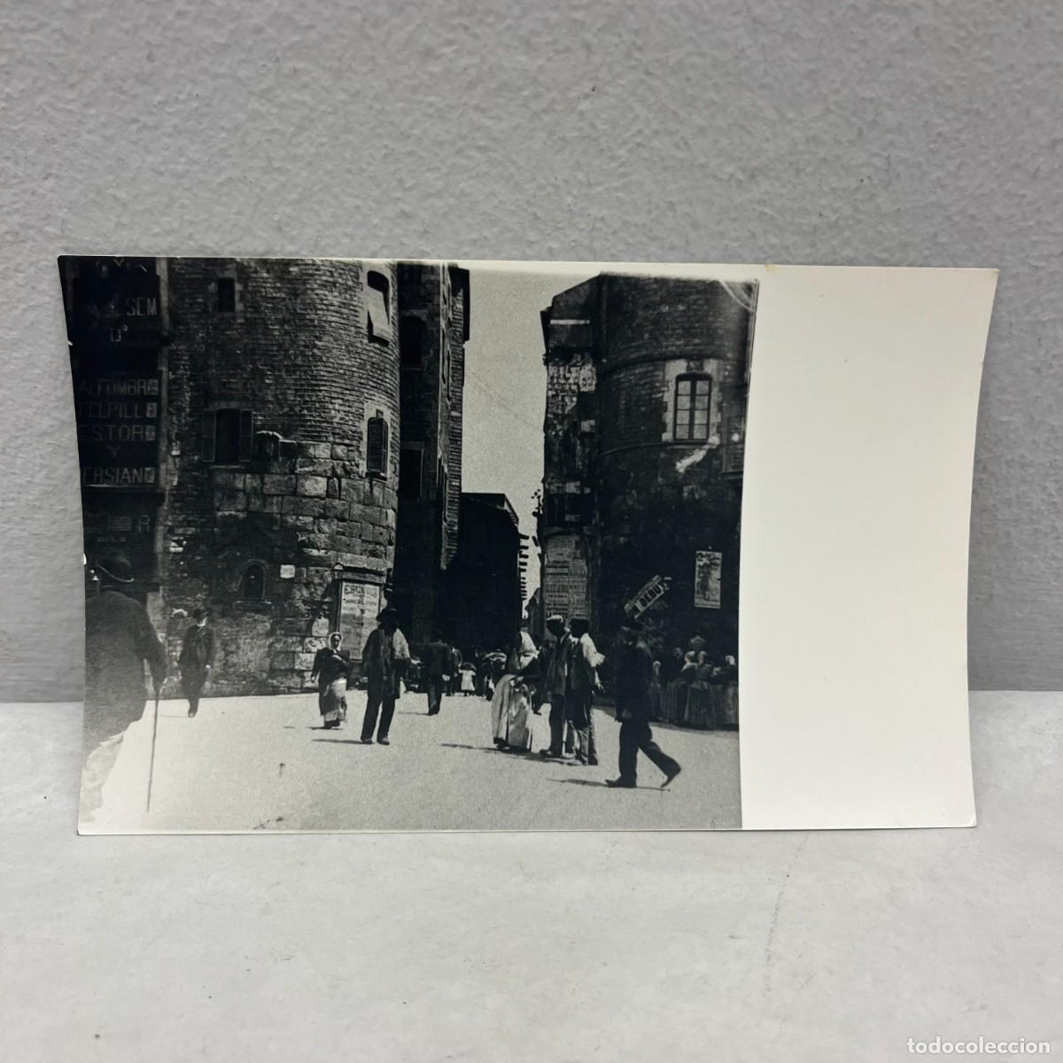 Fotograf&iacute;a antigua: ANTIGUA FOTOGRAFIA - PLA&Ccedil;A NOVA - BARCELONA - 1907 - 140 X 90 MM / 5128