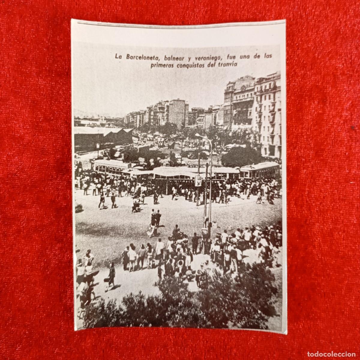 Fotograf&iacute;a antigua: ANTIGUA FOTOGRAFIA - BARCELONETA - PARADA DE TRANVIAS - A&Ntilde;OS 20 - 125 X 90 MM / 5221