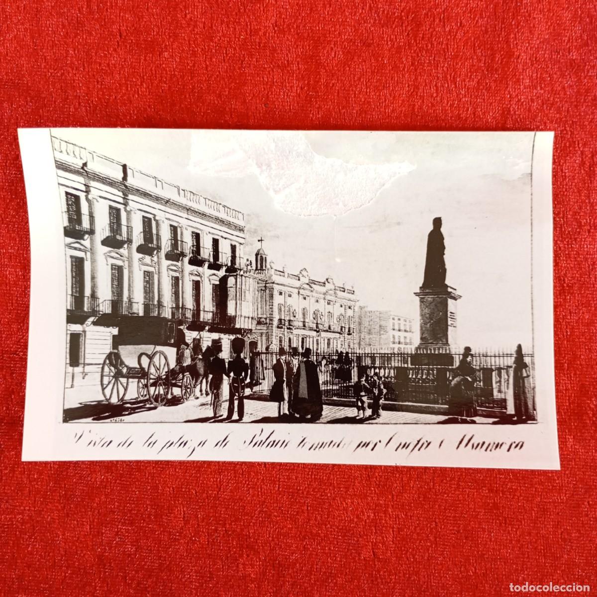 Fotograf&iacute;a antigua: ANTIGUA FOTOGRAFIA - PLAN DE PALACIO - ESTATUA FERRAN IV - ONOFRE ALSAMORA - 140 X 90 MM / 5225