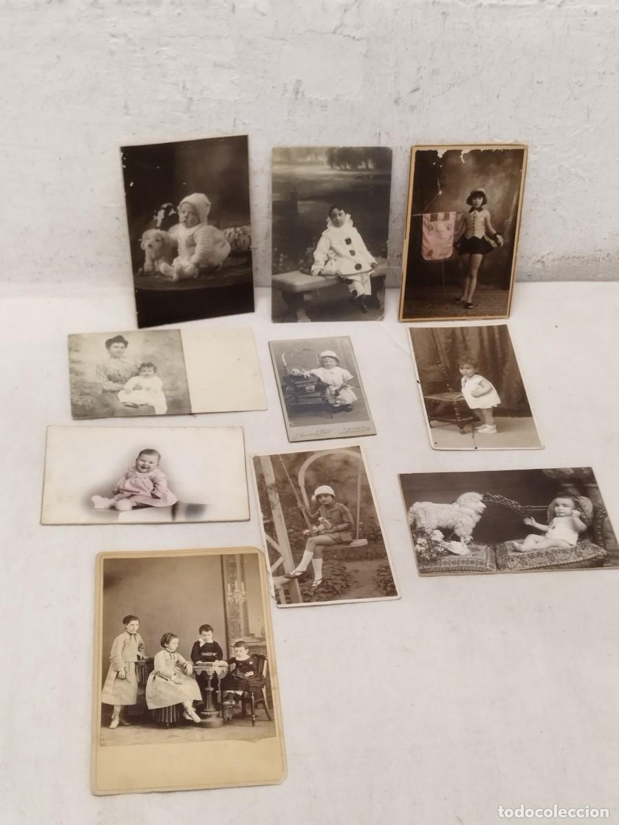 Fotograf&iacute;a antigua: Colecci&oacute;n de 10 antiguas fotos, postales. De ni&ntilde;as y ni&ntilde;os, familia. De principios siglo XX.
