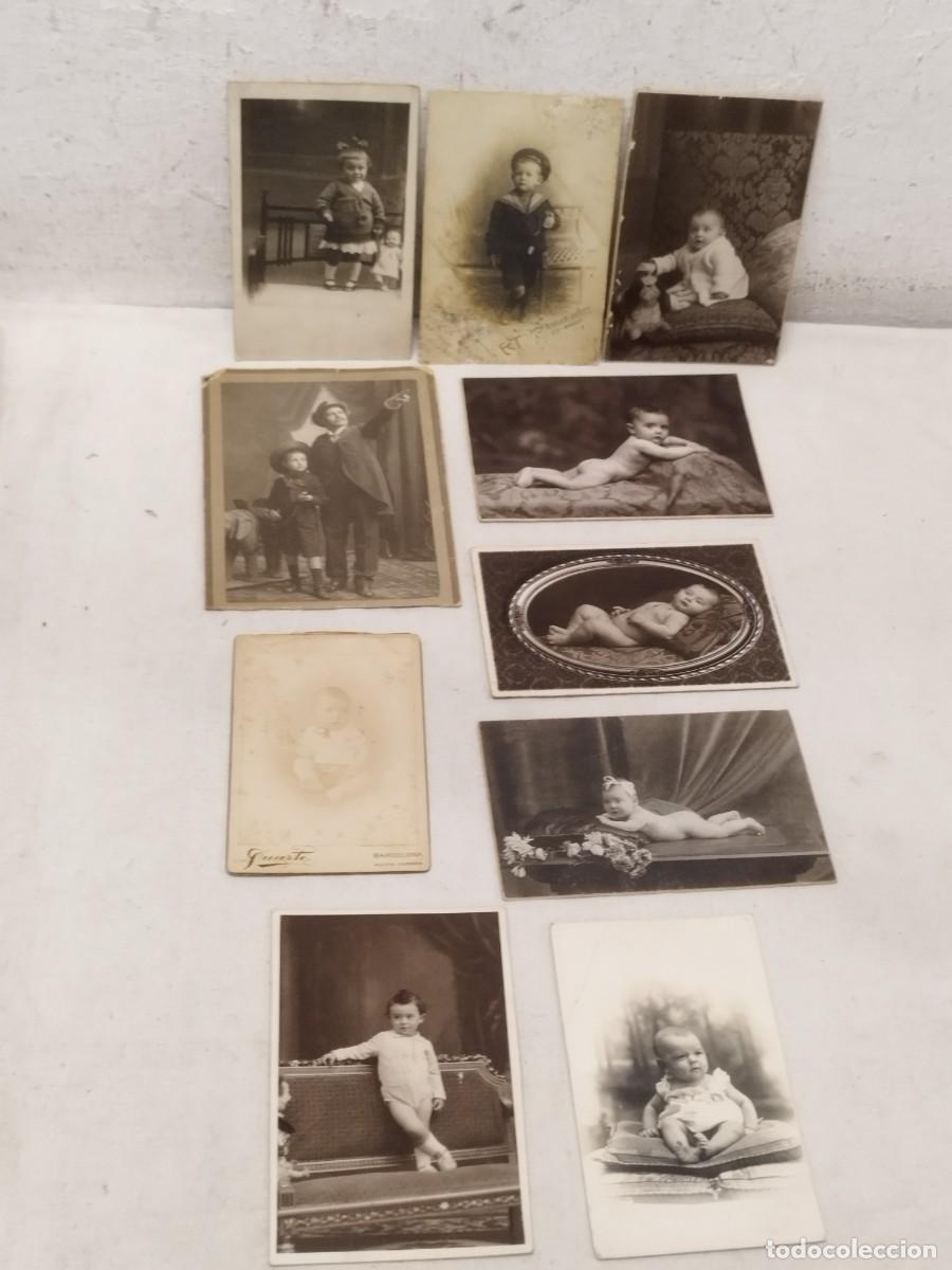 Fotograf&iacute;a antigua: Colecci&oacute;n de 10 antiguas fotos, postales. De ni&ntilde;as y ni&ntilde;os, familia. De principios siglo XX.