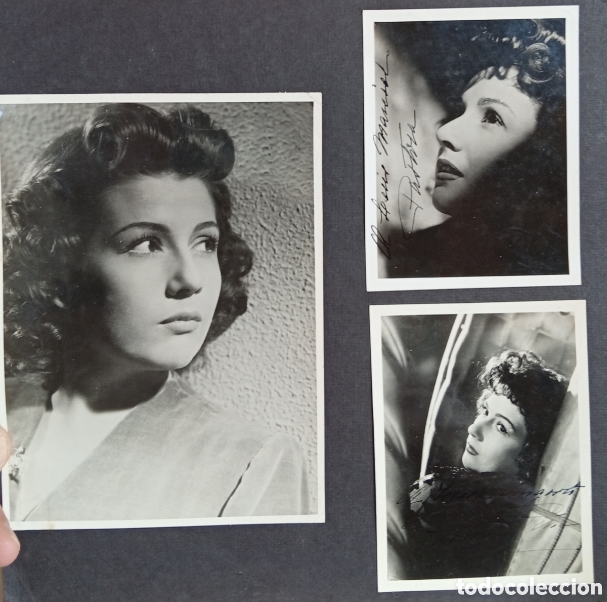 Fotograf&iacute;a antigua: Lote 7 antiguas fotograf&iacute;as originales de los a&ntilde;os 50 de la gran actriz Espa&ntilde;ola Pastora Pe&ntilde;a y otro