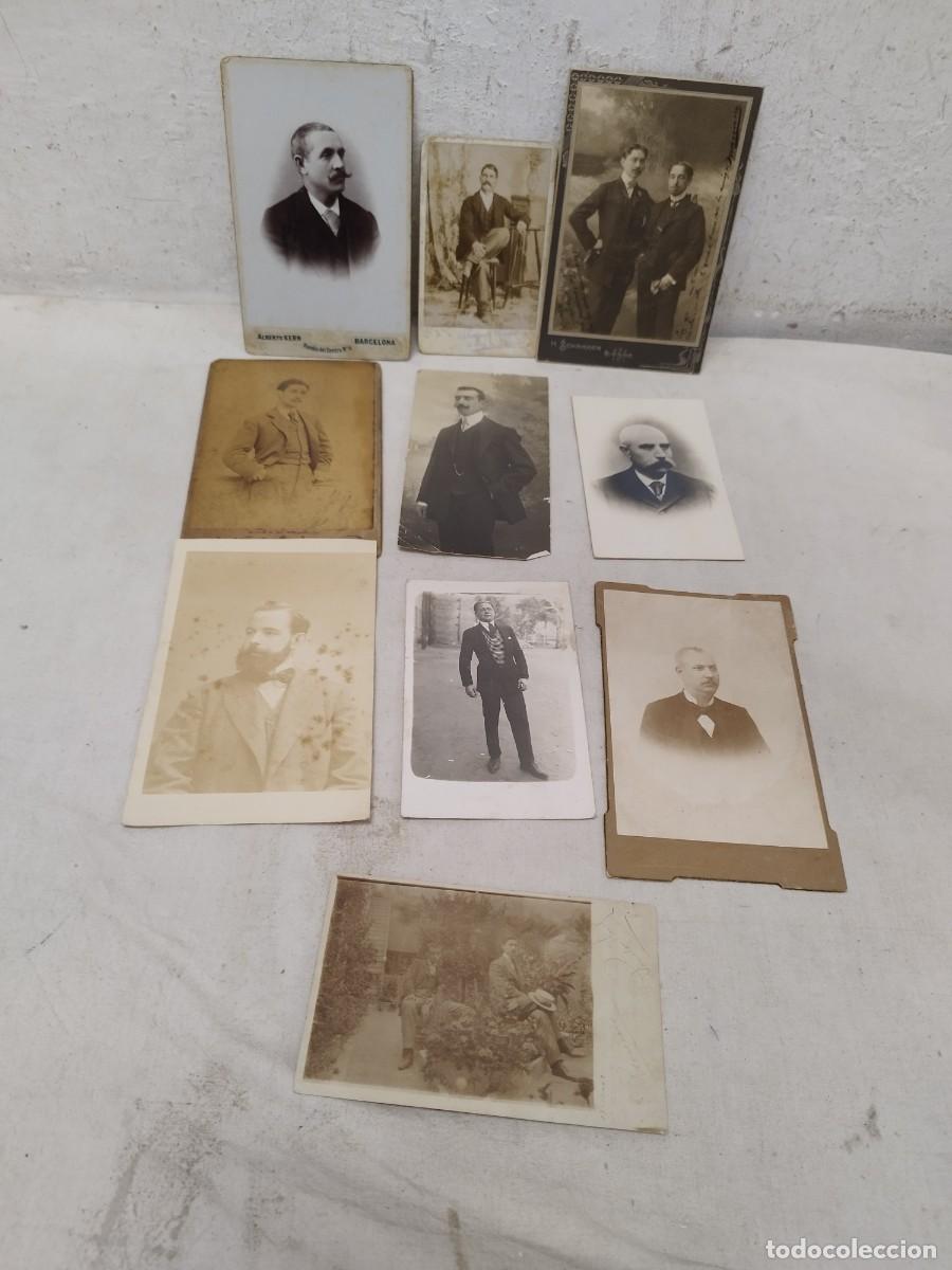 Photographie ancienne: Lote de 10 antiguas tarjetas postales, fotos. De hombres, se&ntilde;ores de principios sg. XX.