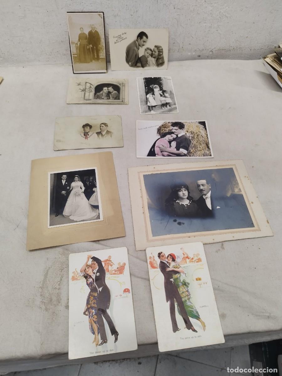 Photographie ancienne: Lote de 10 antiguas tarjetas postales, fotos. De hombre mujer, parejas, famili de principios sg. XX.