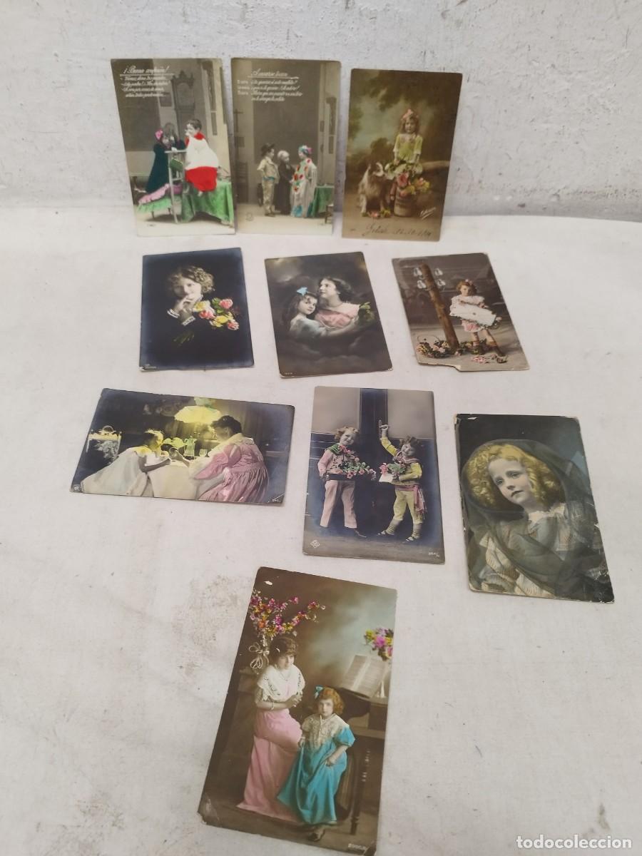 Photographie ancienne: Lote de 10 antiguas tarjetas postales, fotos. De ni&ntilde;os, ni&ntilde;as familia. De principios sg. XX.