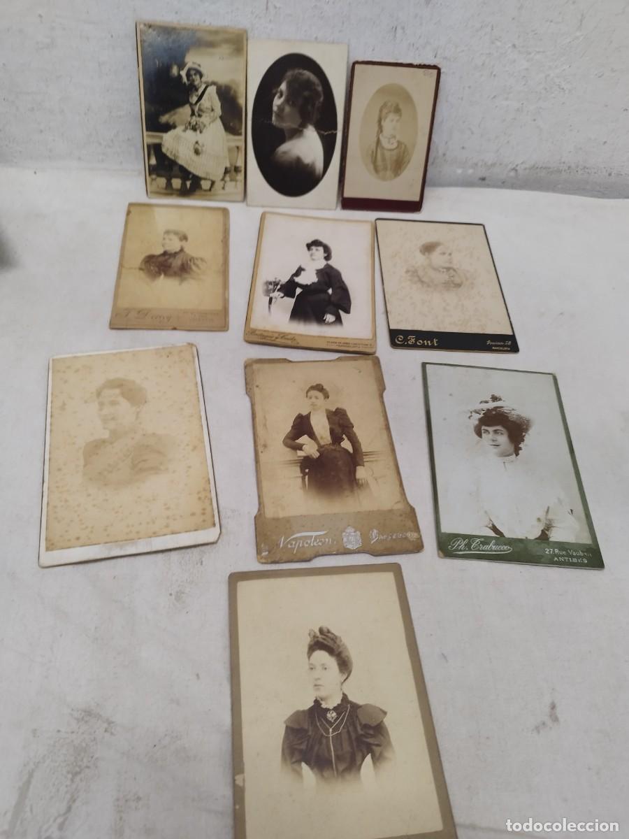 Fotograf&iacute;a antigua: Lote de 10 antiguas tarjetas postales, fotos. De mujeres, chicas, se&ntilde;oras. De principios sg. XX.
