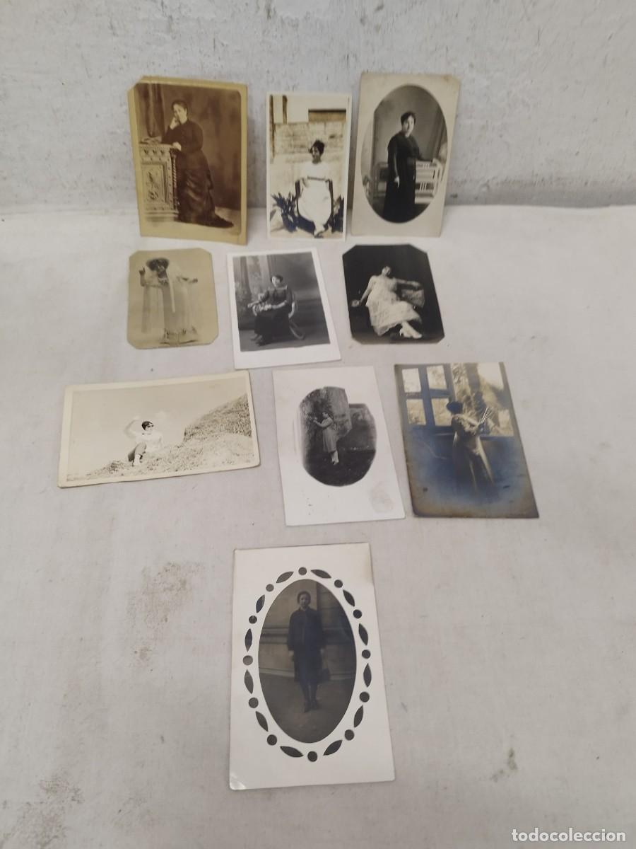 Fotograf&iacute;a antigua: Lote de 10 antiguas tarjetas postales, fotos. De chicas, mujeres. De principios sg. XX.