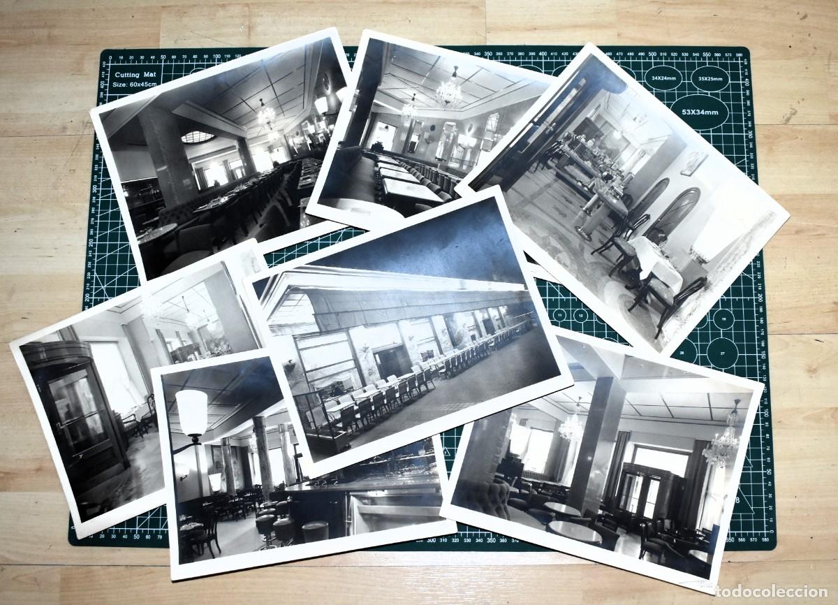 Fotograf&iacute;a antigua: 7 fotos originales de la desaparecida cafeter&iacute;a el Le&oacute;n de Oro de Bilbao. Firmadas. 18 x 23,5 cm.
