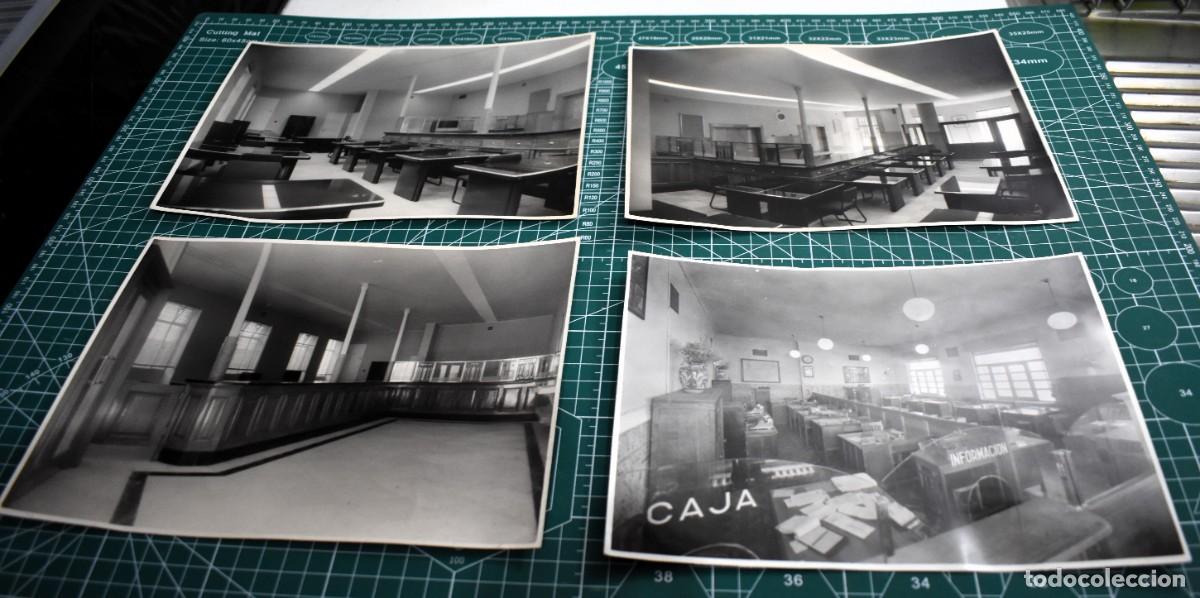 Fotograf&iacute;a antigua: 4 fotos originales de una entidad bancaria (3 de San Fernando, C&aacute;diz). Las mayores miden 23 x 17 cm.