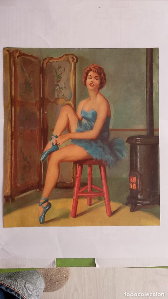 Fotograf&iacute;a antigua: PINTUARA DE NINA POLANSKA BAILARINA POLAKA (24X27Cm.)