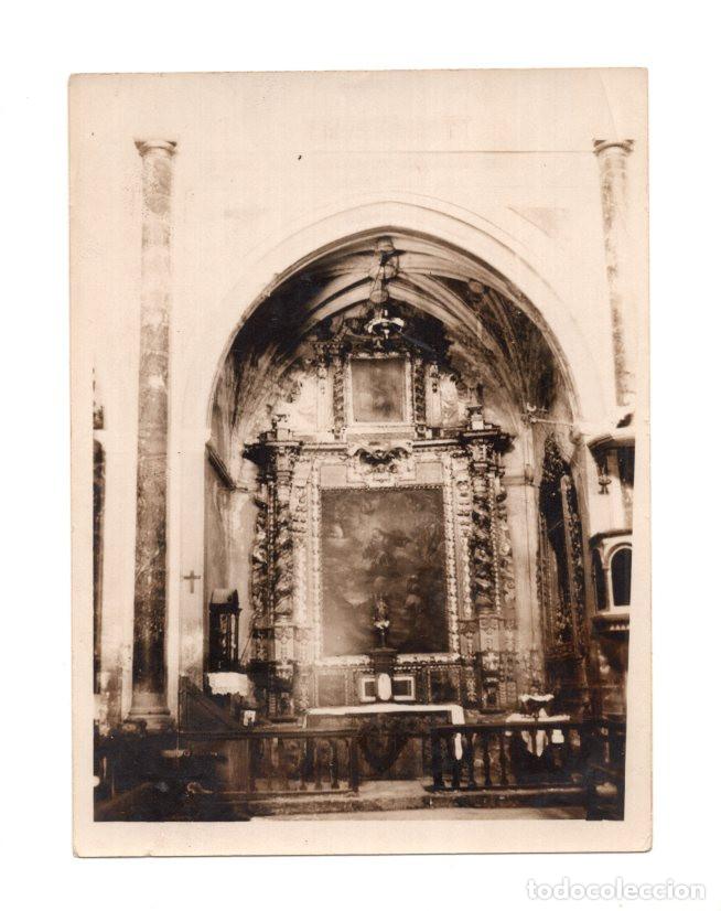 Fotograf&iacute;a antigua: DESAPARECIDO RETABLO MAYOR DE NUESTRA SE&Ntilde;ORA DE TORREBELE&Ntilde;A, COGOLLUDO. GUADALAJARA. 13X10