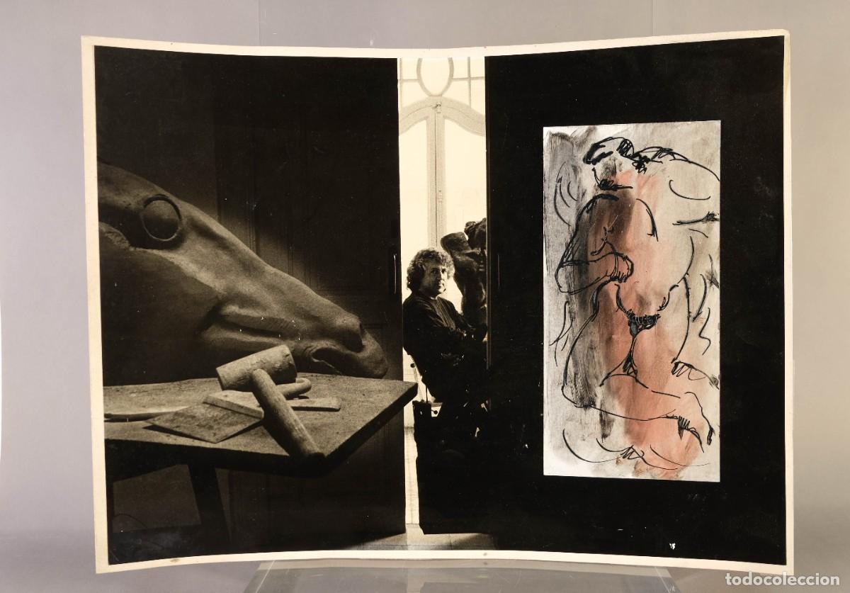 Fotograf&iacute;a antigua: ALFREDO LANZ (MADRID, 1945) FOTOGRAF&Iacute;A CON DIBUJO DESNUDO PEGADO