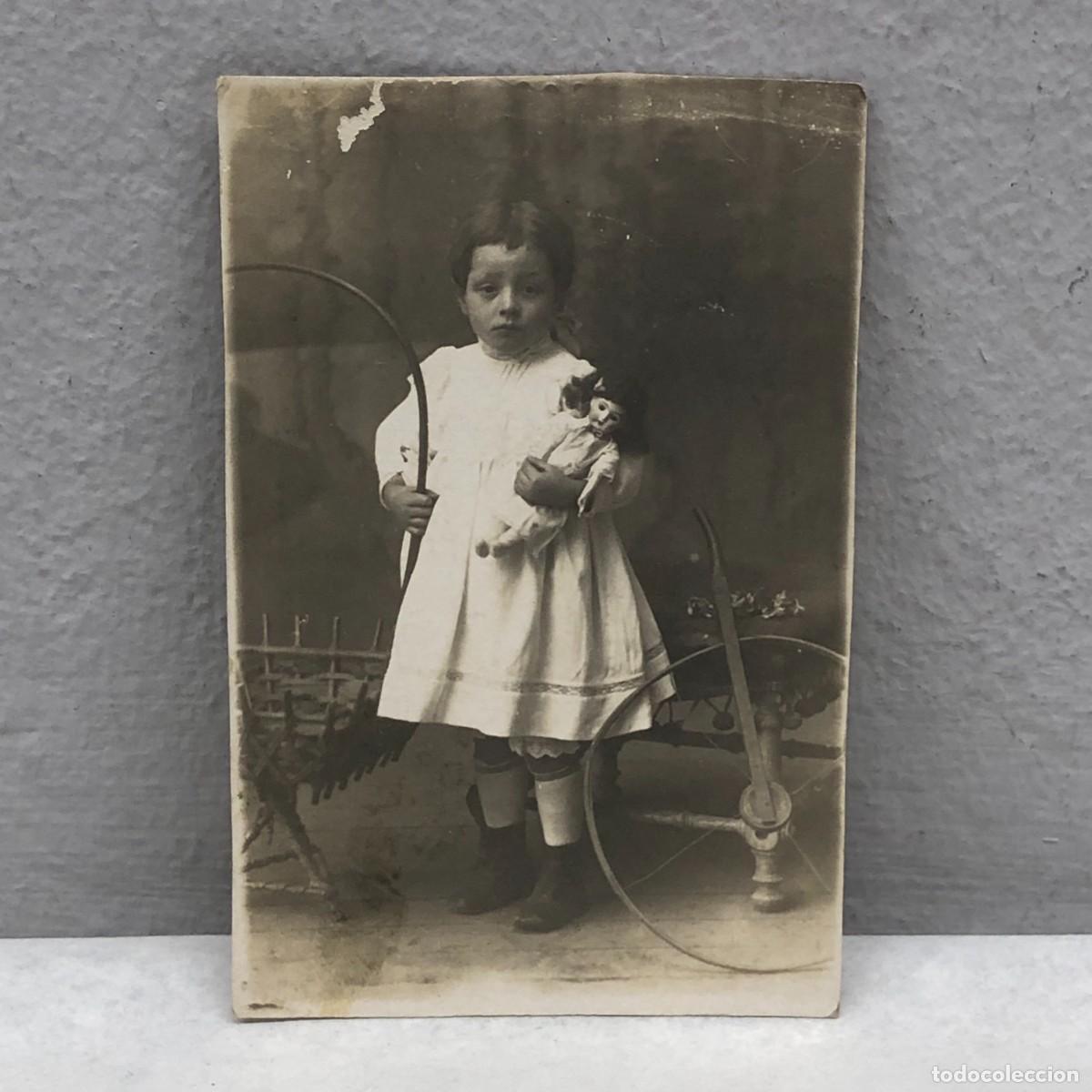 Fotograf&iacute;a antigua: ANTIGUA FOTOGRAFIA - RETRATO NI&Ntilde;A - MU&Ntilde;ECA - FOTOGRAFIA DE ESTUDIO - A&Ntilde;OS 20 - 90 X 60 MM / 328
