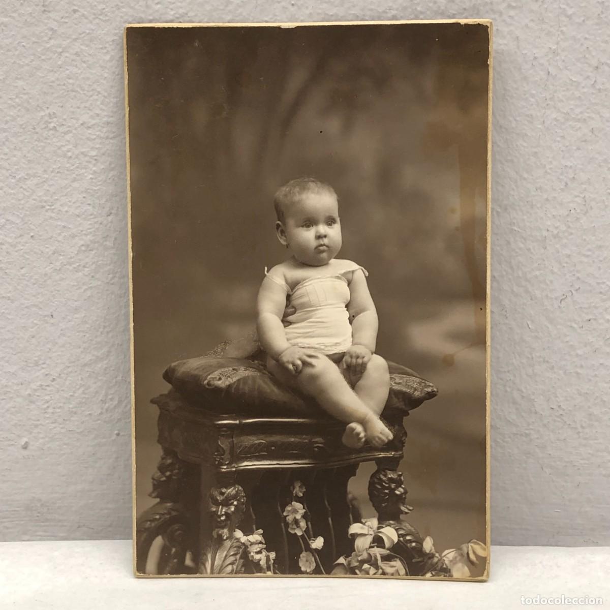 Fotograf&iacute;a antigua: ANTIGUA FOTOGRAFIA - RETRATO BEB&Eacute; - A&Ntilde;OS 20 - J.C. ROVIRA, BARCELONA - 135 X 90 MM / 375