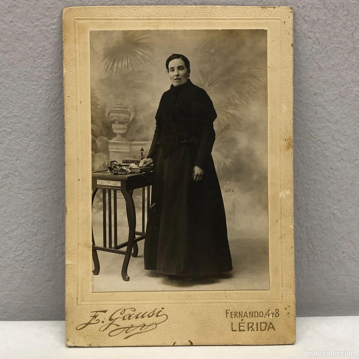Fotograf&iacute;a antigua: ANTIGUA FOTOGRAFIA - RETRATO MUJER - E. GAUSI, L&Eacute;RIDA - A&Ntilde;OS 30 - 170 X 115 MM / 391