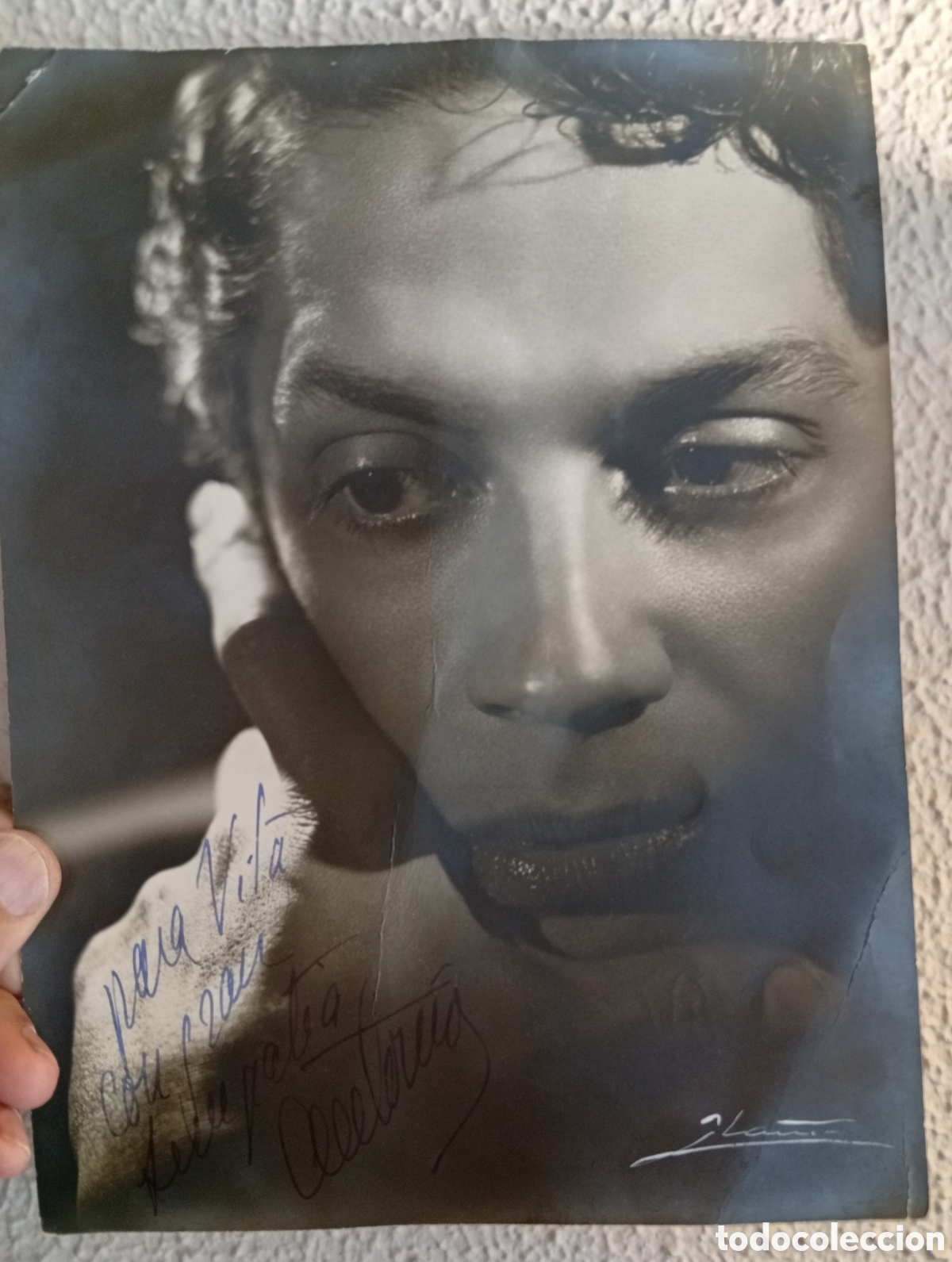 Fotograf&iacute;a antigua: Antiguo fotograf&iacute;a original con dedicatoria del famoso bailar&iacute;n Antonio