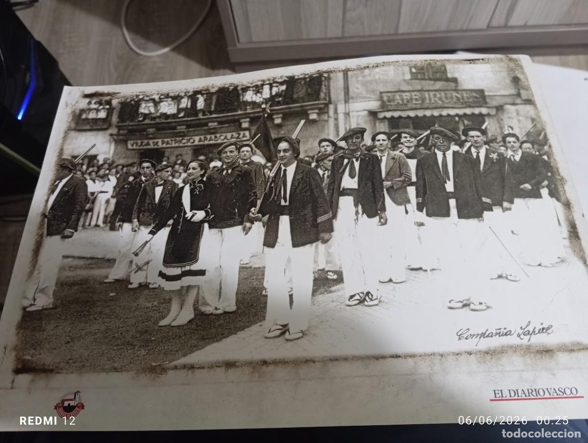 Fotograf&iacute;a antigua: FOTOGRAFIA EL DIARIO VASCO / ALARDE DE IRUN COMPA&Ntilde;IA LAPICE BAR IRUNES A&Ntilde;O 1936
