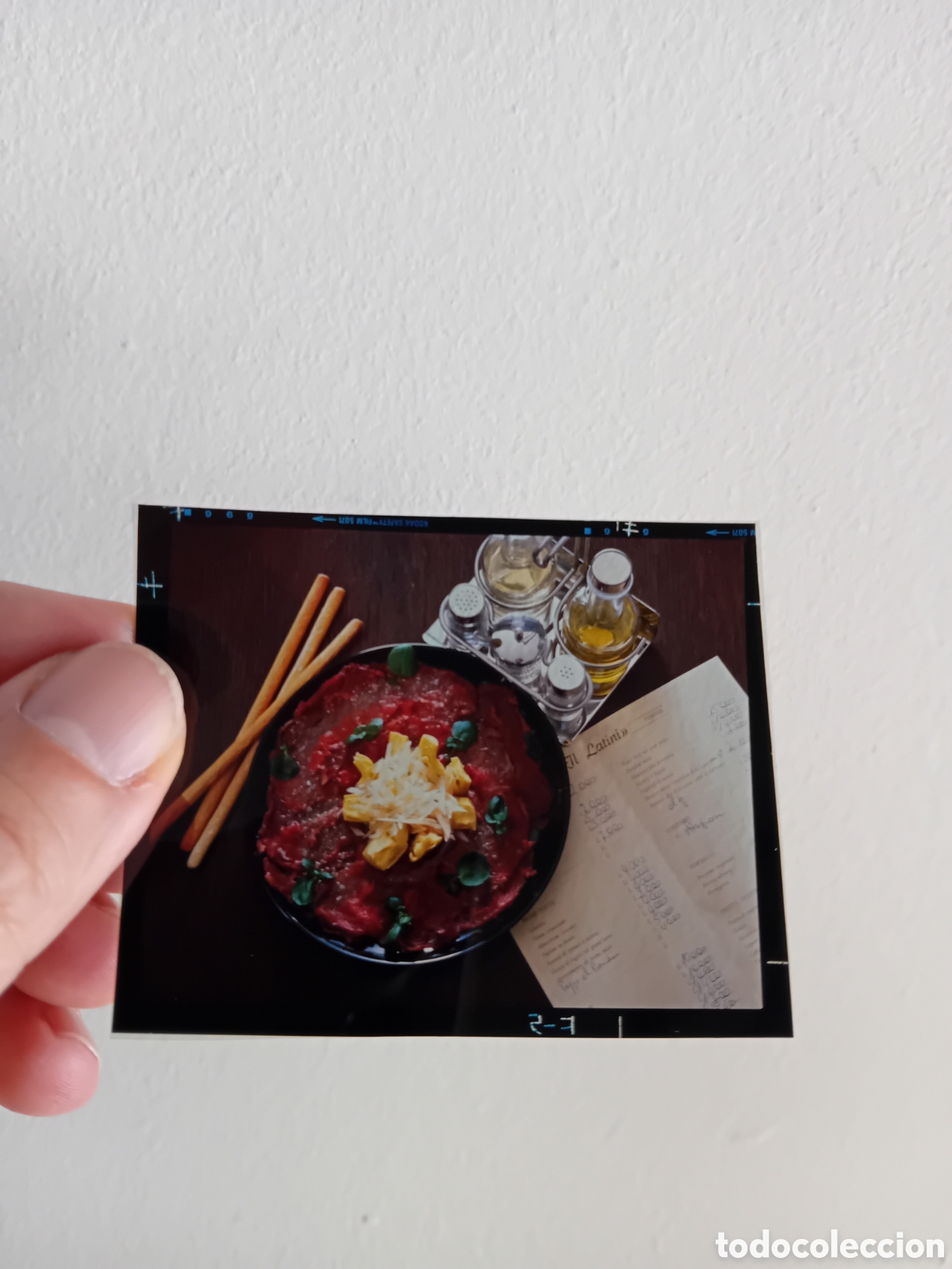 Fotograf&iacute;a antigua: DIAPOSITIVA PLACA MEDIO FORMATO FOTOGRAF&Iacute;A PUBLICITARIA PLATO COMIDA RESTAURANTE. A&Ntilde;OS 90