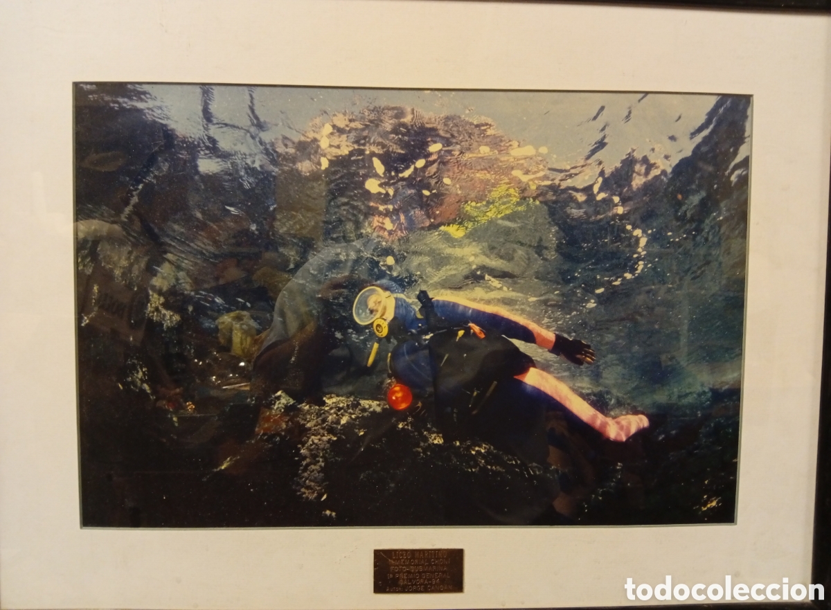 Fotograf&iacute;a antigua: Vieja Fotograf&iacute;a original submarina del gran y reconocido fot&oacute;grafo Jorge Candan ( Vigo 1968)