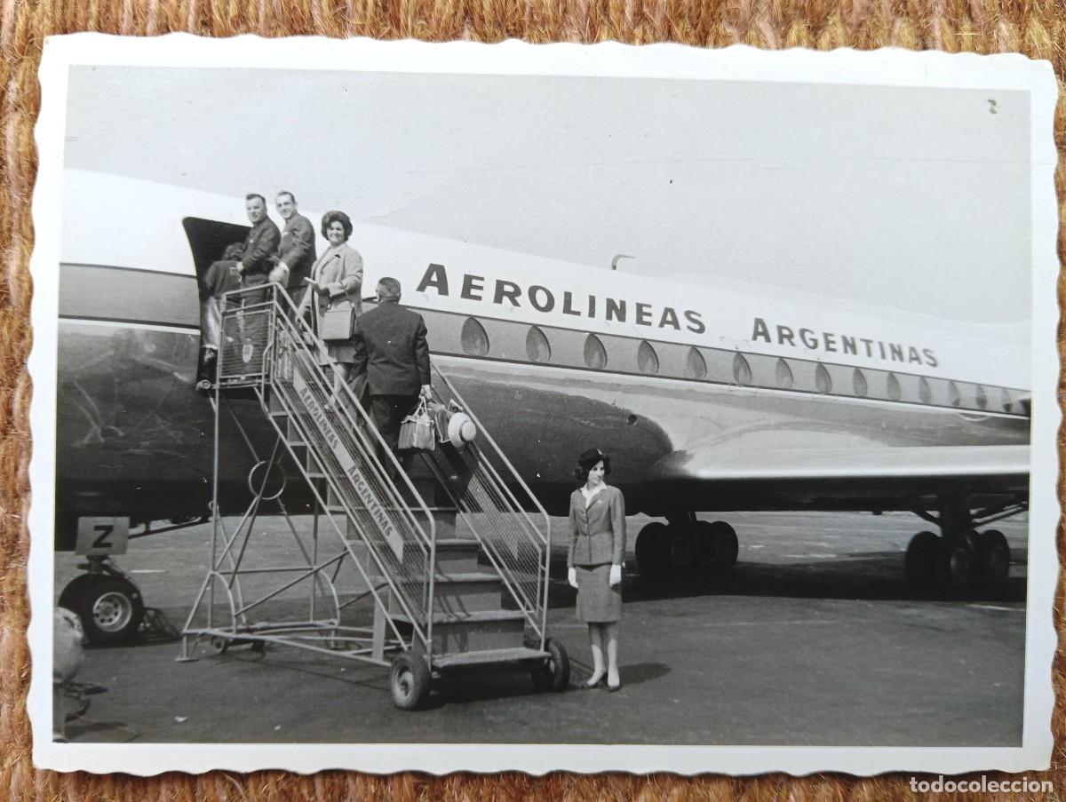 Fotograf&iacute;a antigua: AVION AEROLINEAS ARGENTINAS - AEROPUERTO DE BUENOS AIRES 1963
